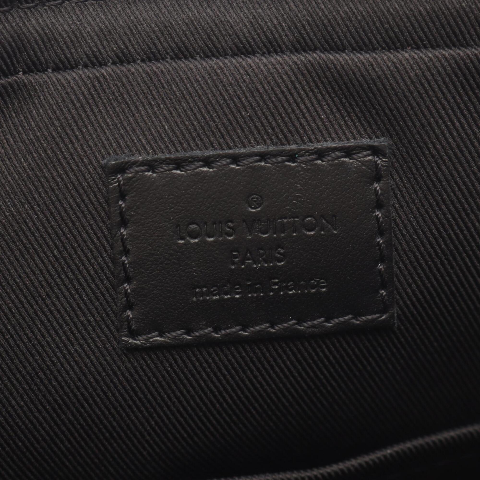 Louis Vuitton Black Gray Coated Canvas Pvc Leather Handbag Shoulder Bag (Pre-Owned)