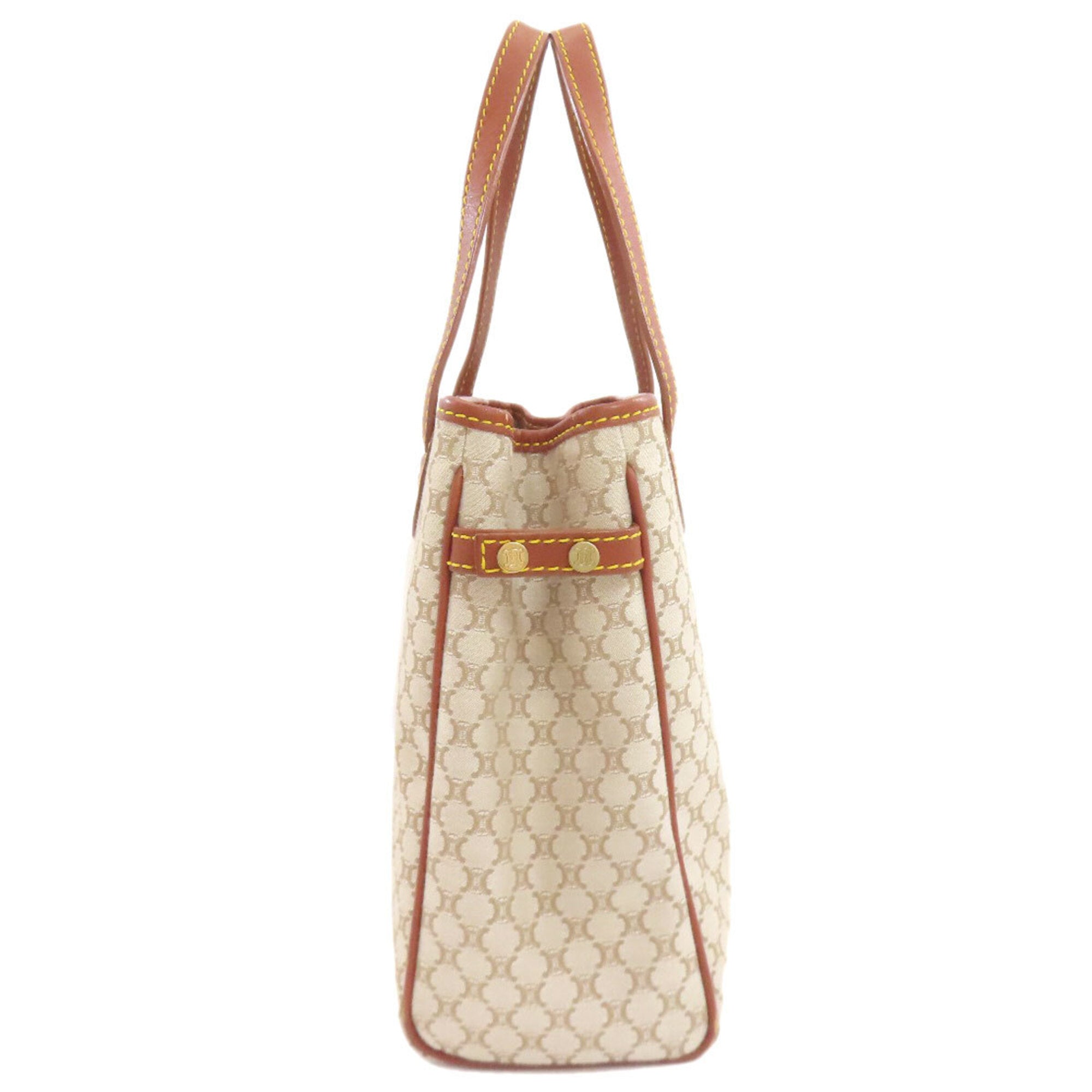 Celine Macadam Brown Canvas Handbag (Pre-Owned)