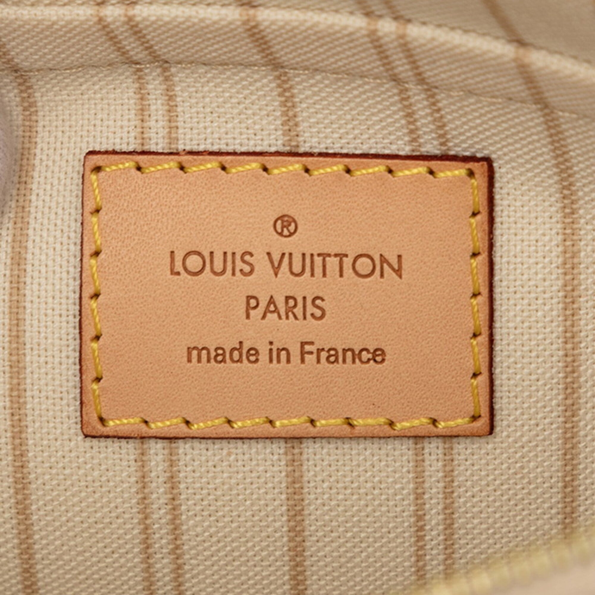 Louis Vuitton Damier Azur White Pvc Leather Handbag (Pre-Owned)