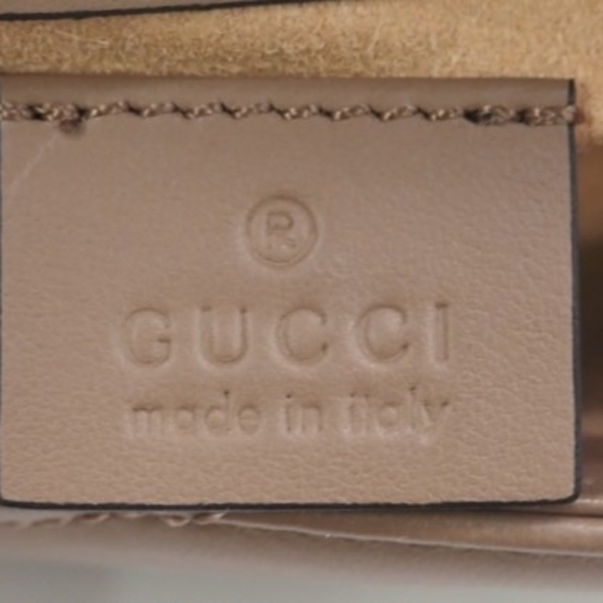 Gucci Beige Leather Shoulder Bag (Pre-Owned)