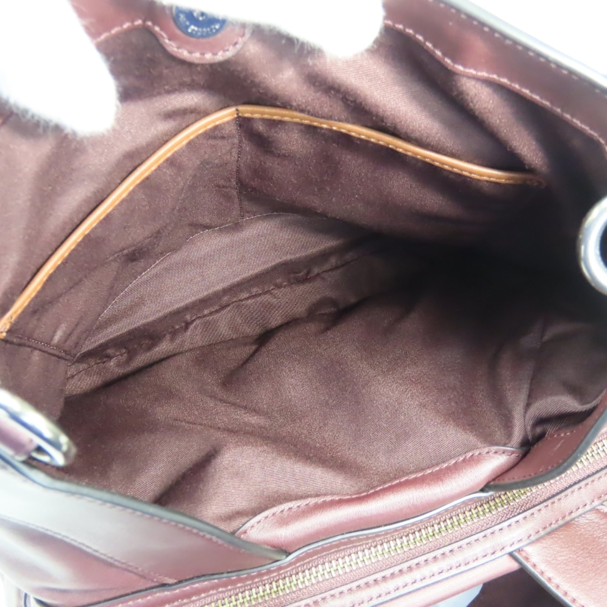 Coach Bordeaux Brown Canvas Tote Bag (Pre-Owned)