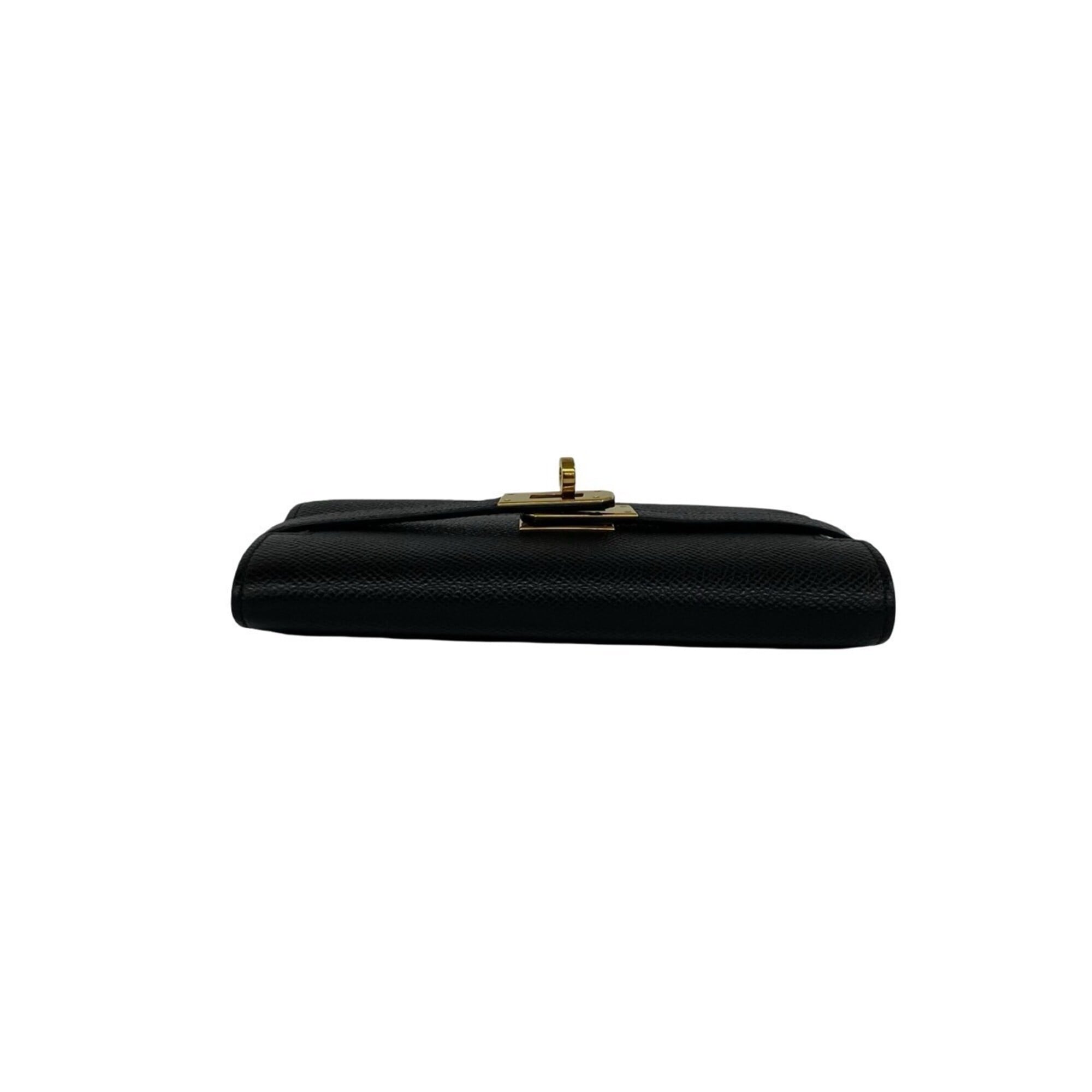 Hermes Black Epsom Leather Wallet (Tri-Fold) (Pre-Owned)