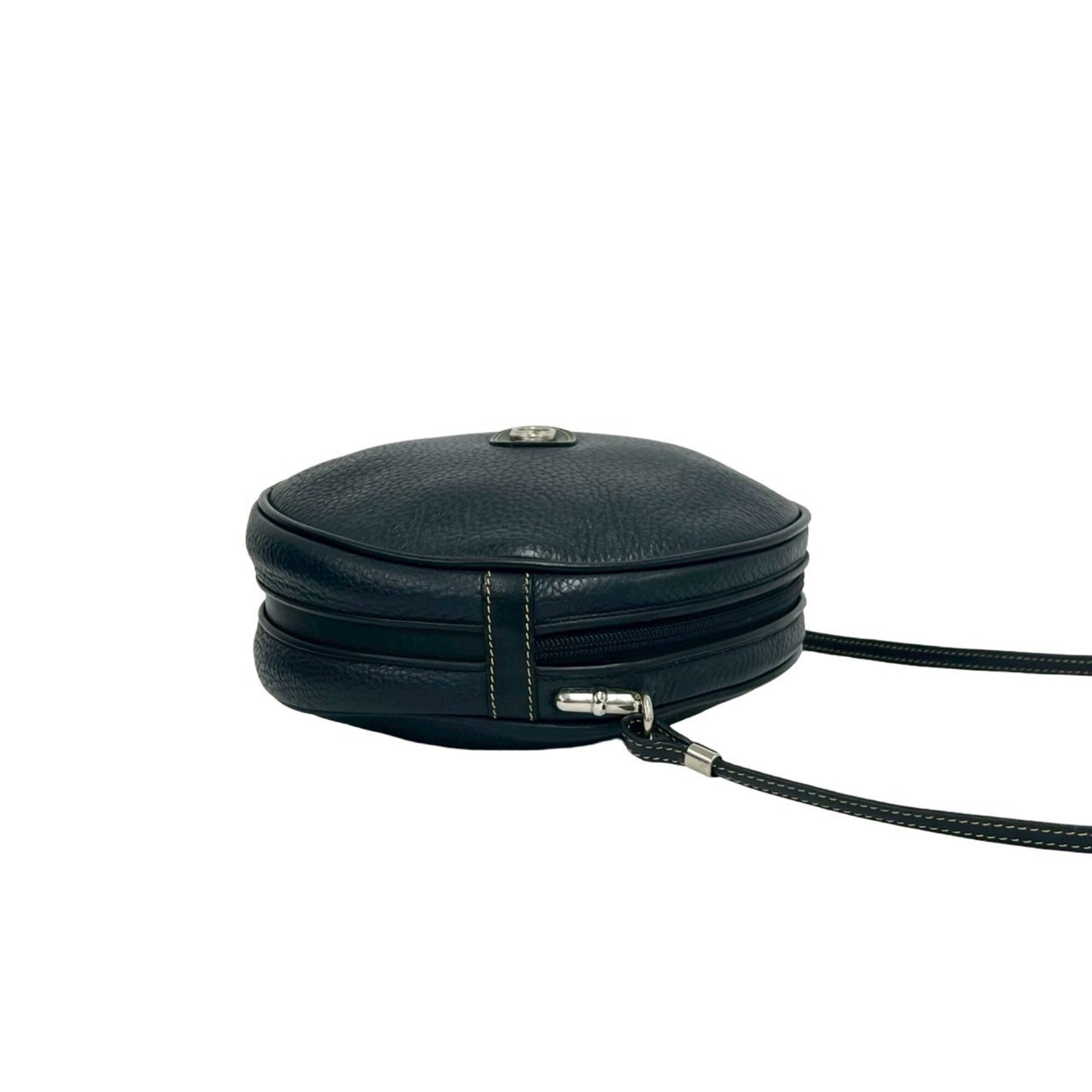 Gucci Navy Leather Pochette Shoulder Bag (Pre-Owned)