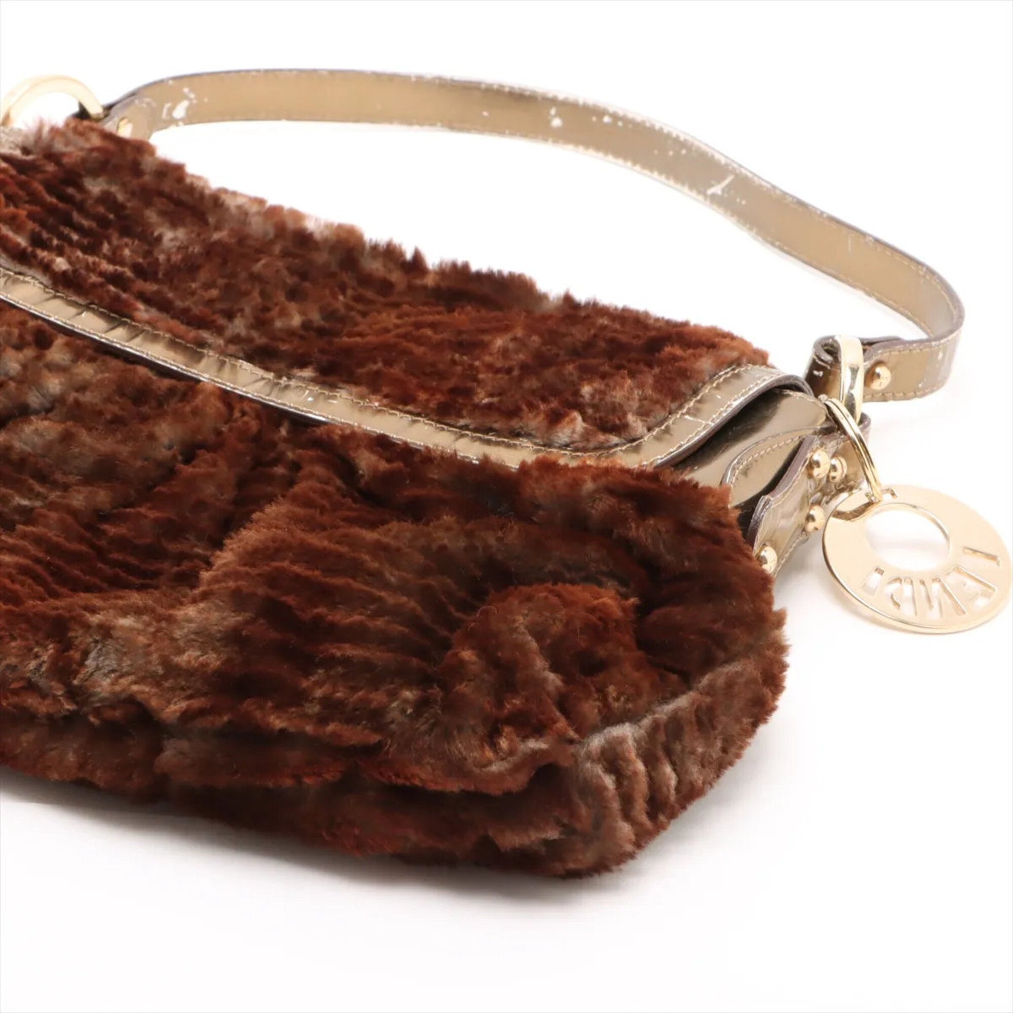 Fendi Brown Leather Handbag Shoulder Bag (Pre-Owned)