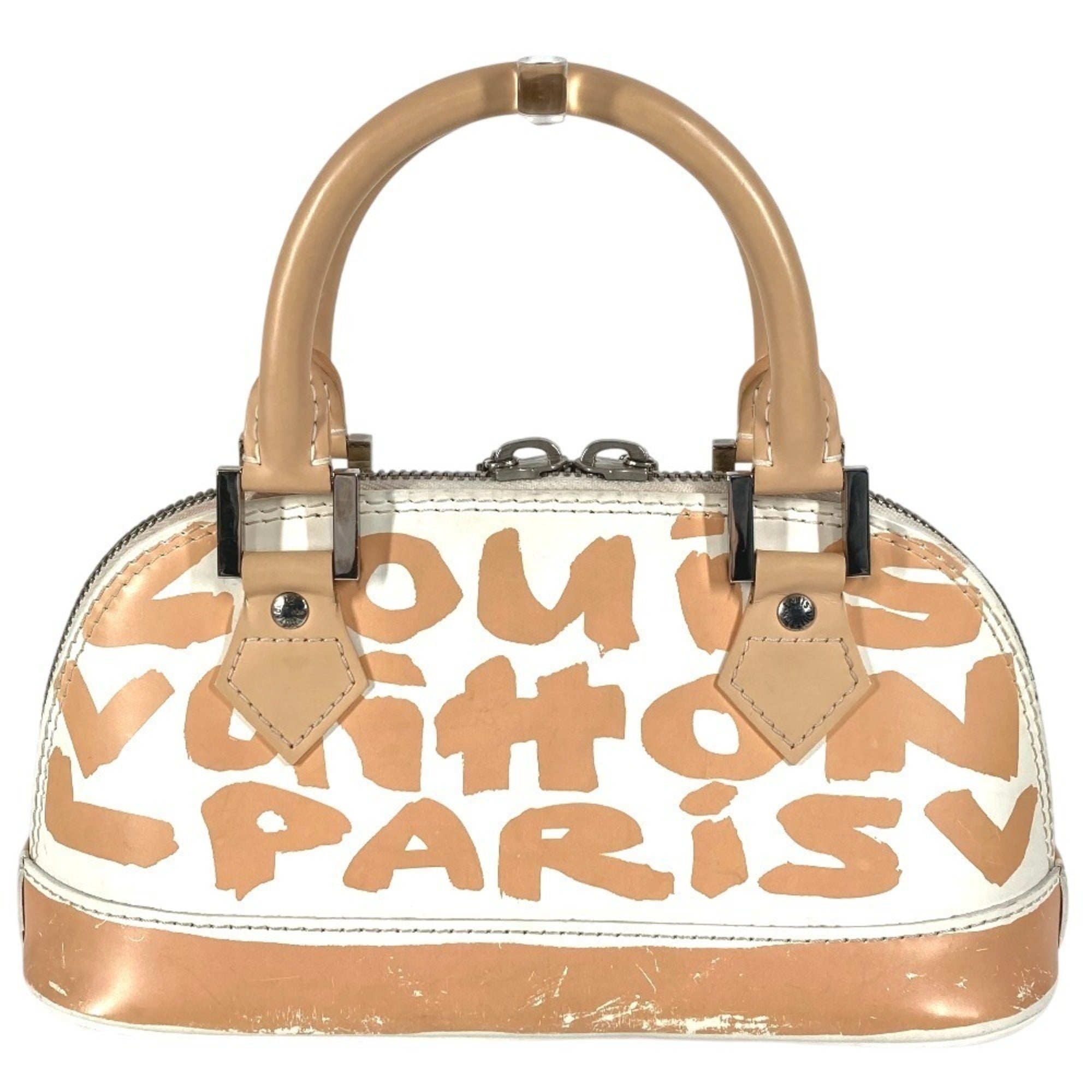 Louis Vuitton Monogram Graffiti Beige White Monogram Graffiti Handbag (Pre-Owned)