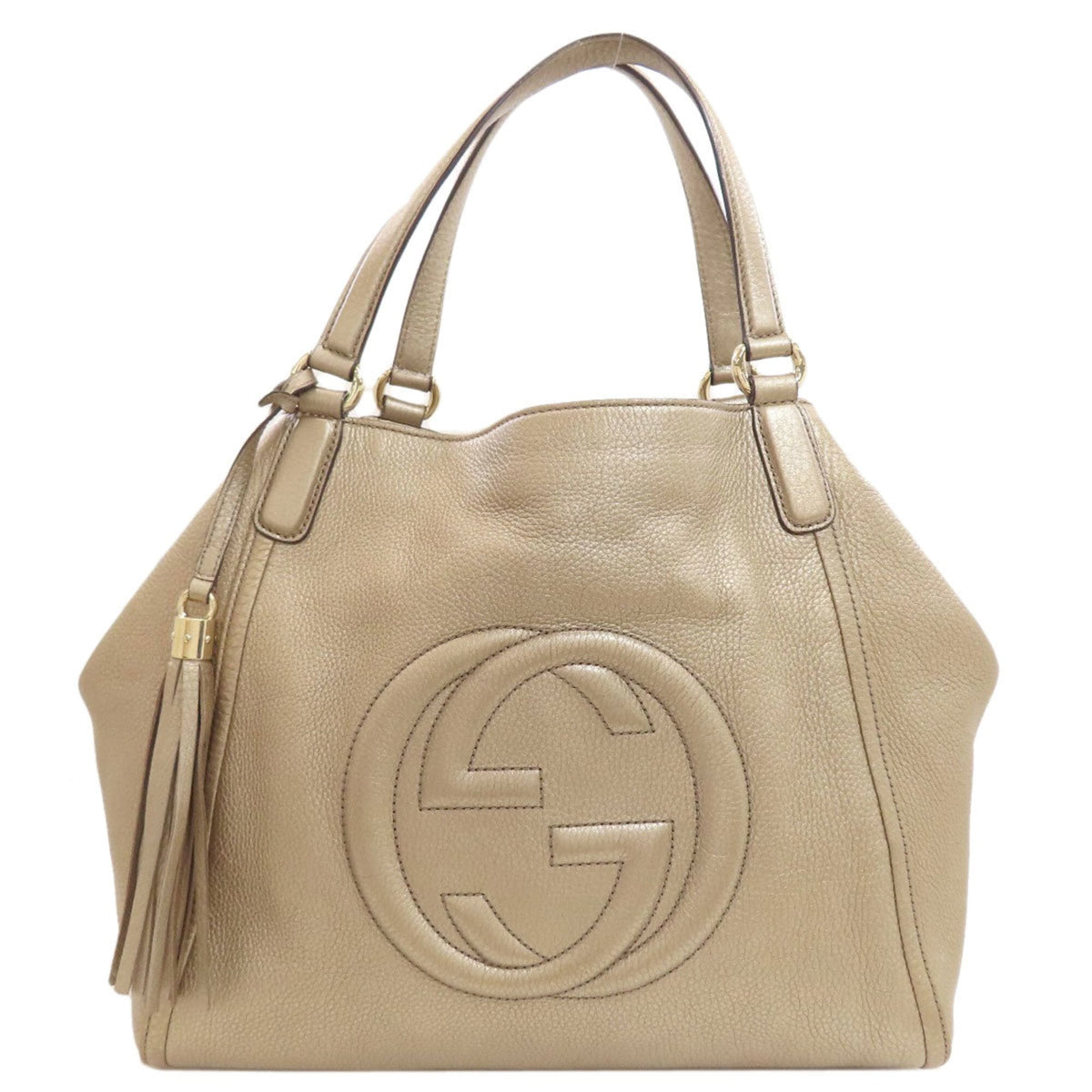 Gucci Gold Leather Tote Bag (Pre-Owned)