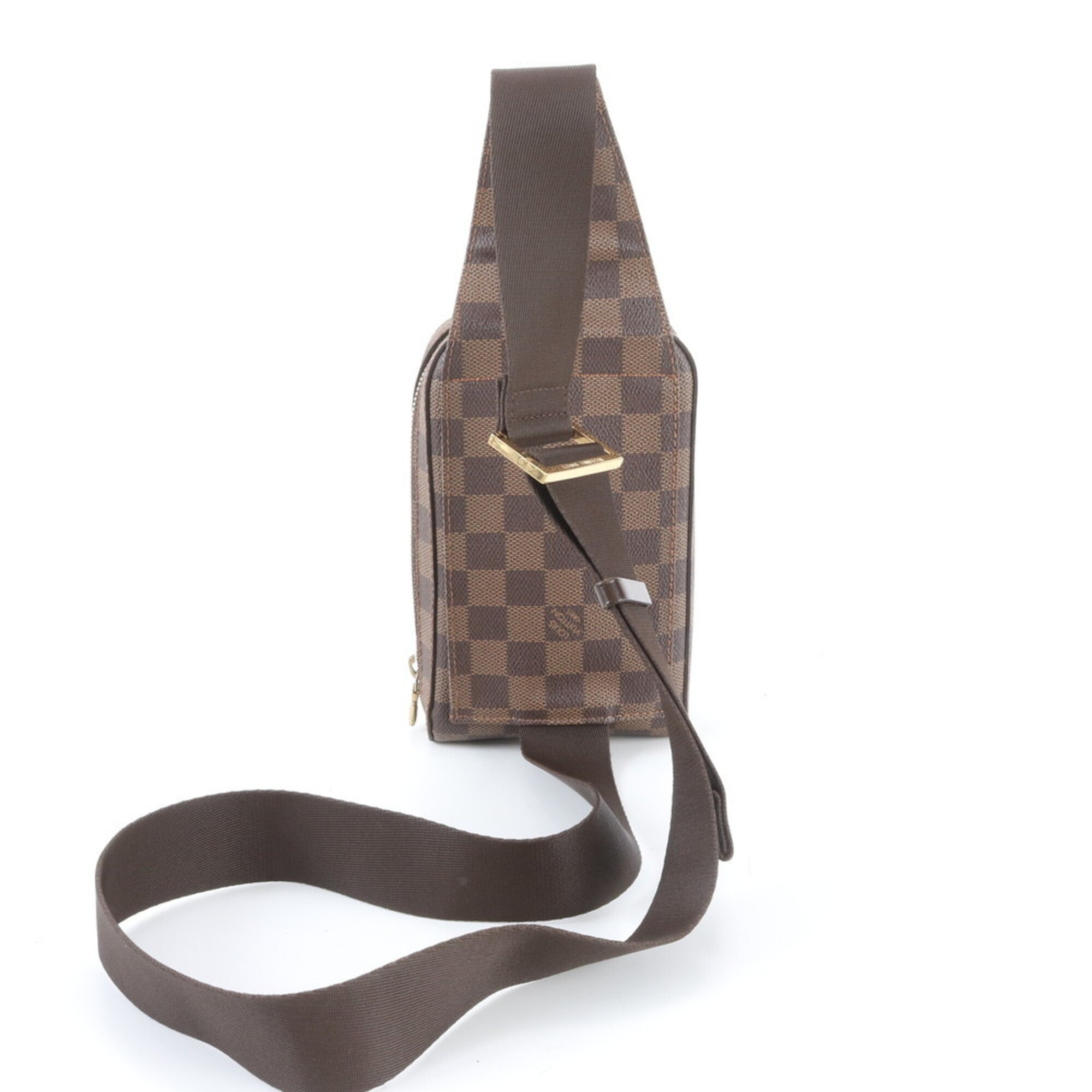 Louis Vuitton Brown Damier Canvas Coated Canvas Leather Pouch Sling Bag (Pre-Owned)