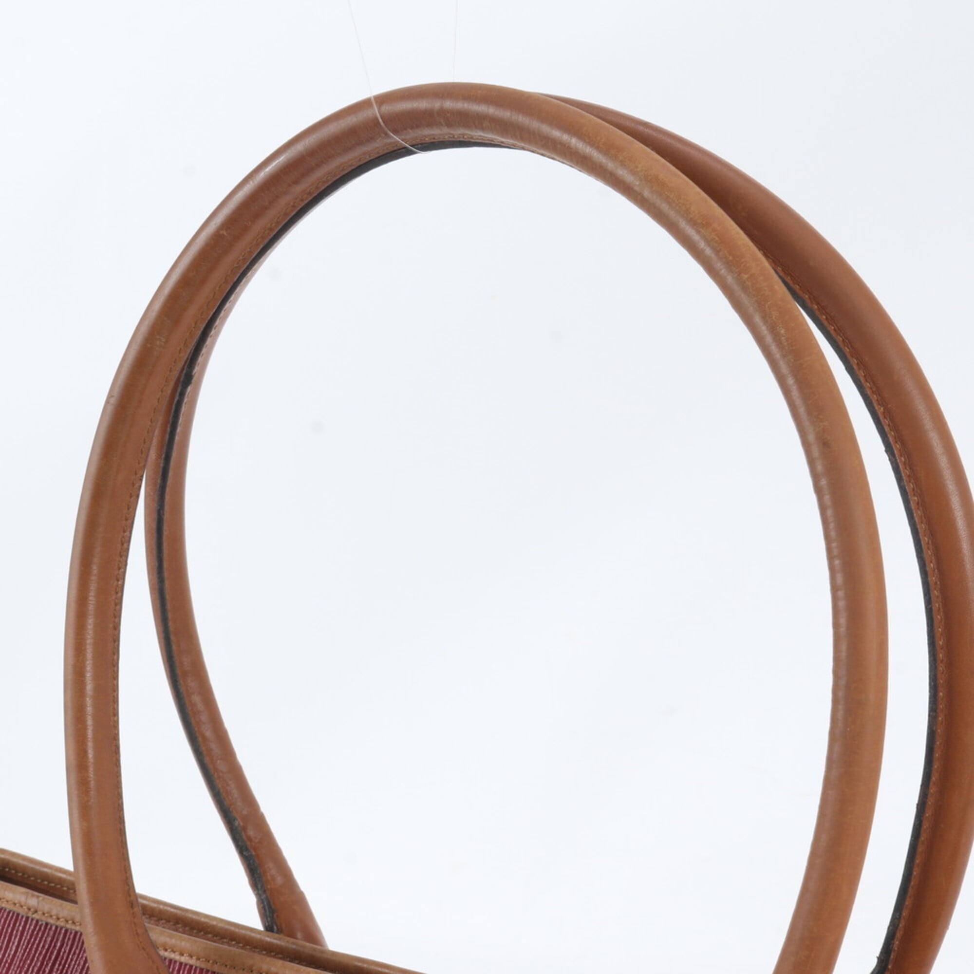 Salvatore Ferragamo Brown Red Color Leather Handbag Shoulder Bag Tote Bag (Pre-Owned)