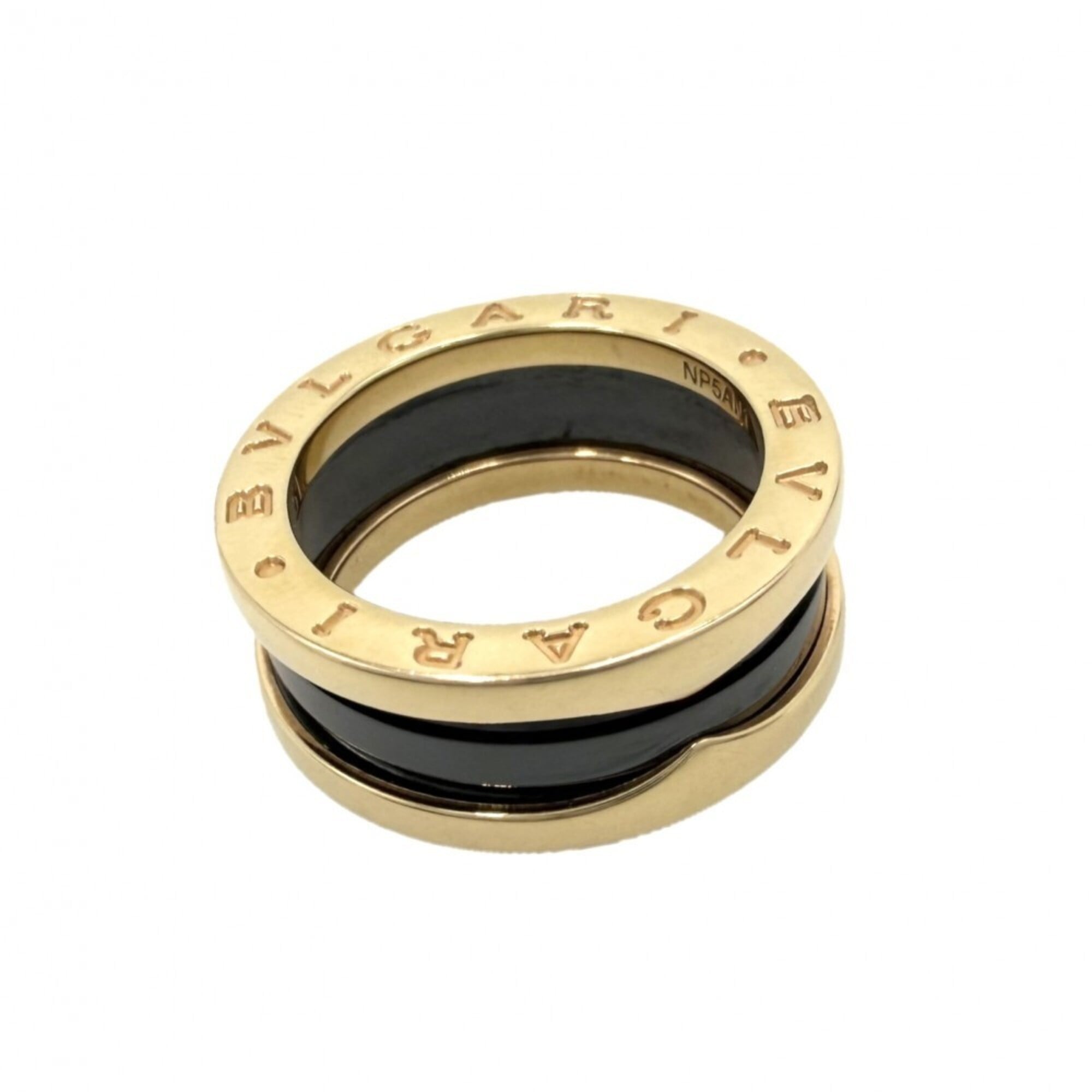 Bvlgari B.Zero1 Black Yellow Ceramic Band Ring (Pre-Owned)