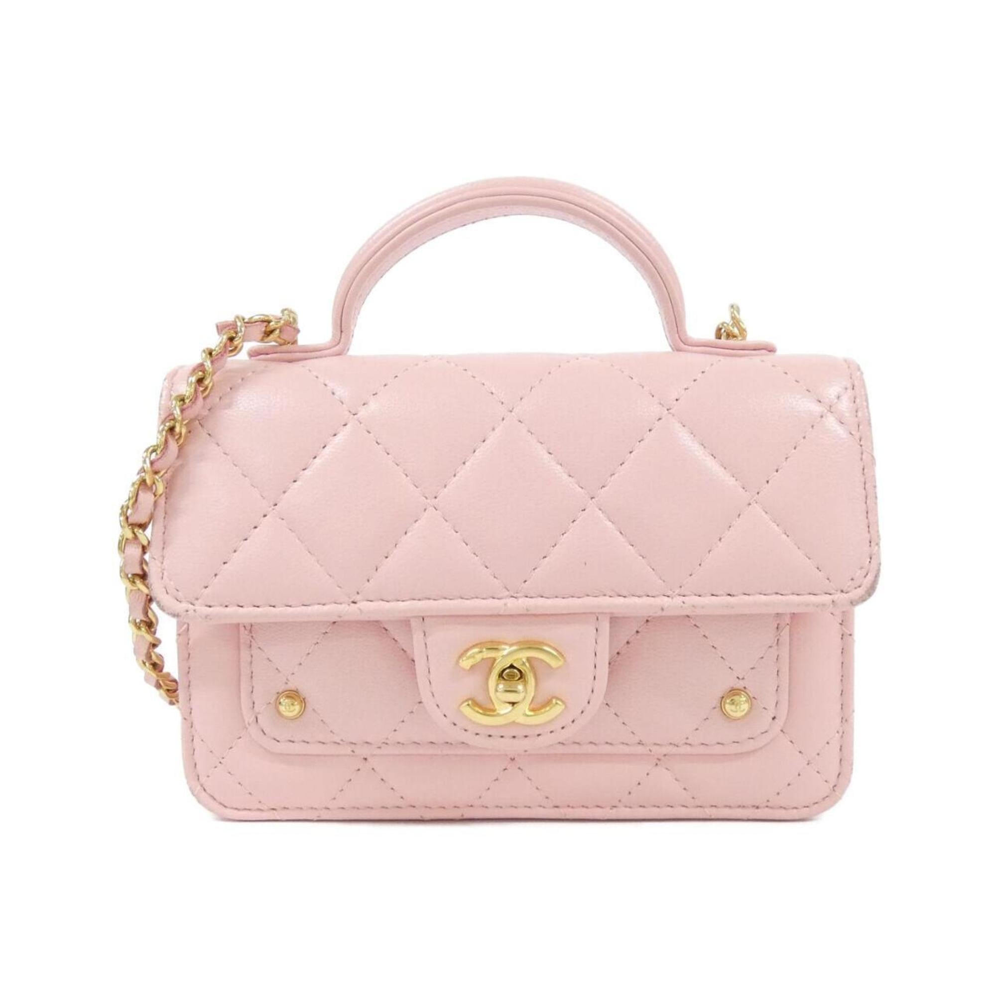 Chanel Pink Leather Shoulder Bag (Pre-Owned)