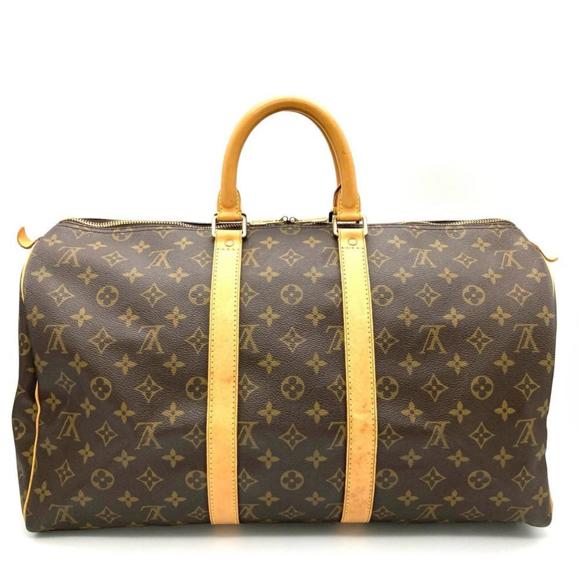 Louis Vuitton Brown Monogram Canvas Boston Bag (Pre-Owned)