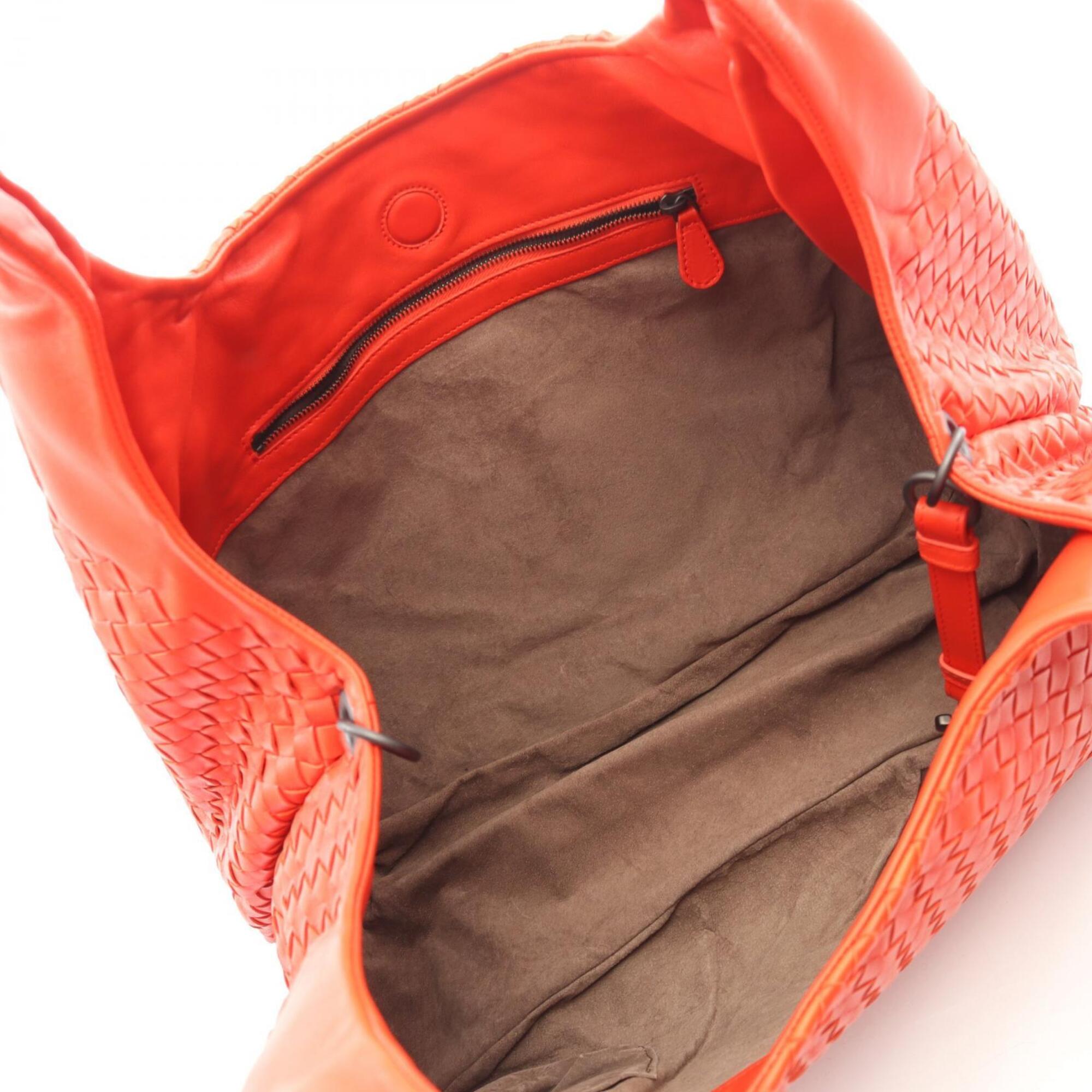 Bottega Veneta Red Color Leather Handbag Shoulder Bag (Pre-Owned)