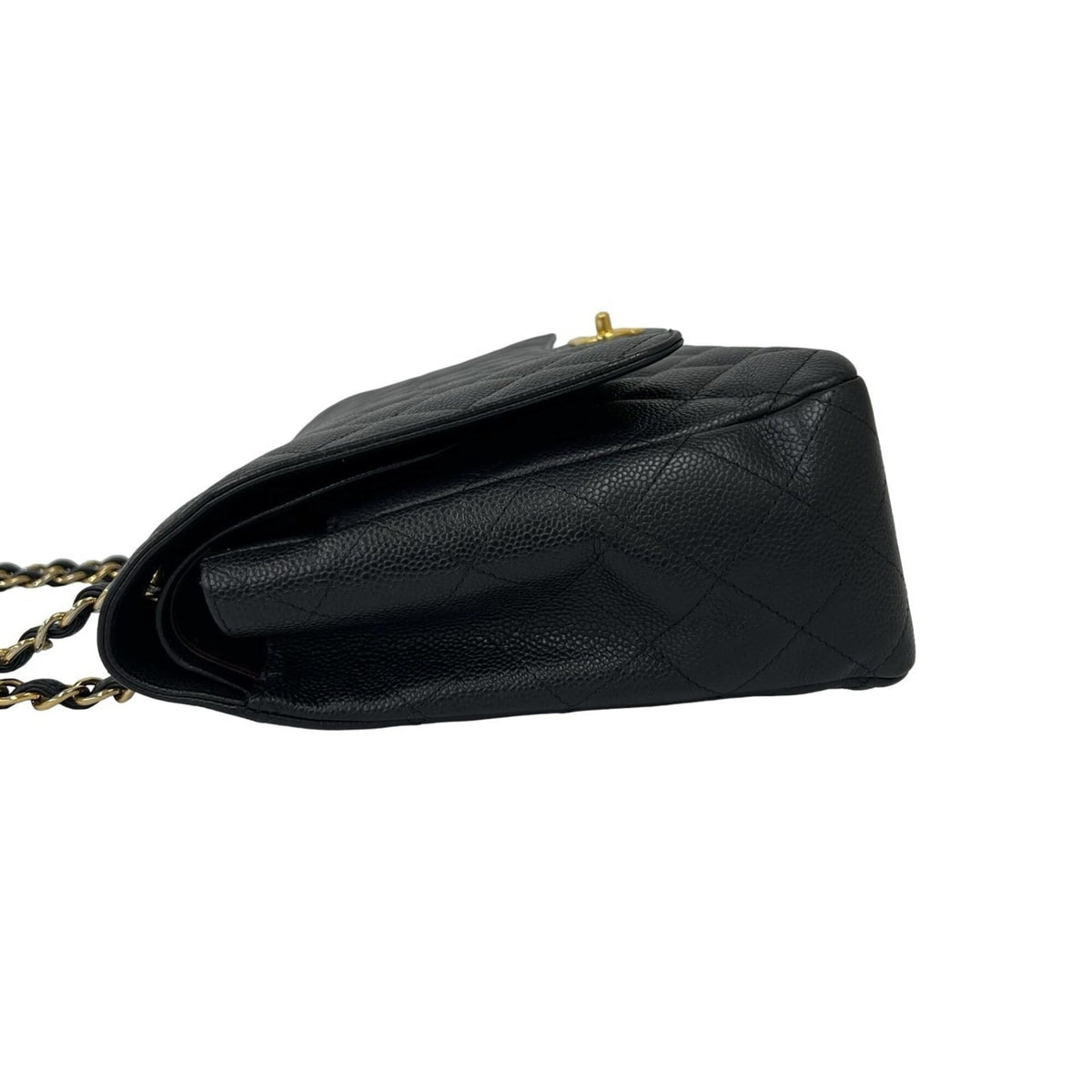 Chanel Black Grained Calfskin Shoulder Bag (Pre-Owned)