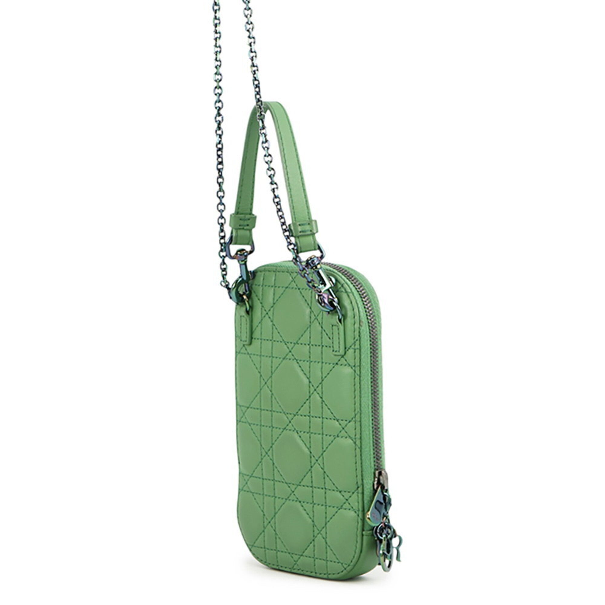 Christian Dior Green Leather Phone Wallet (Pre-Owned)