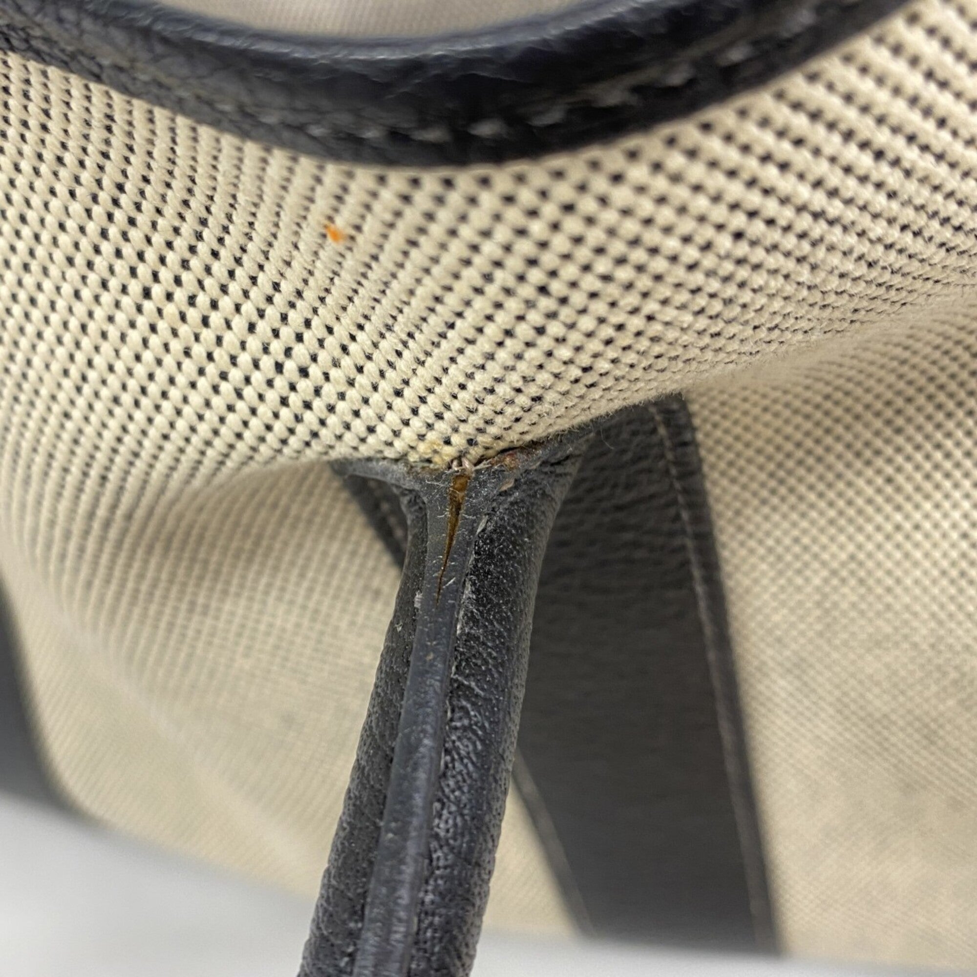 Hermes Beige Black Toile H Tote Bag (Pre-Owned)