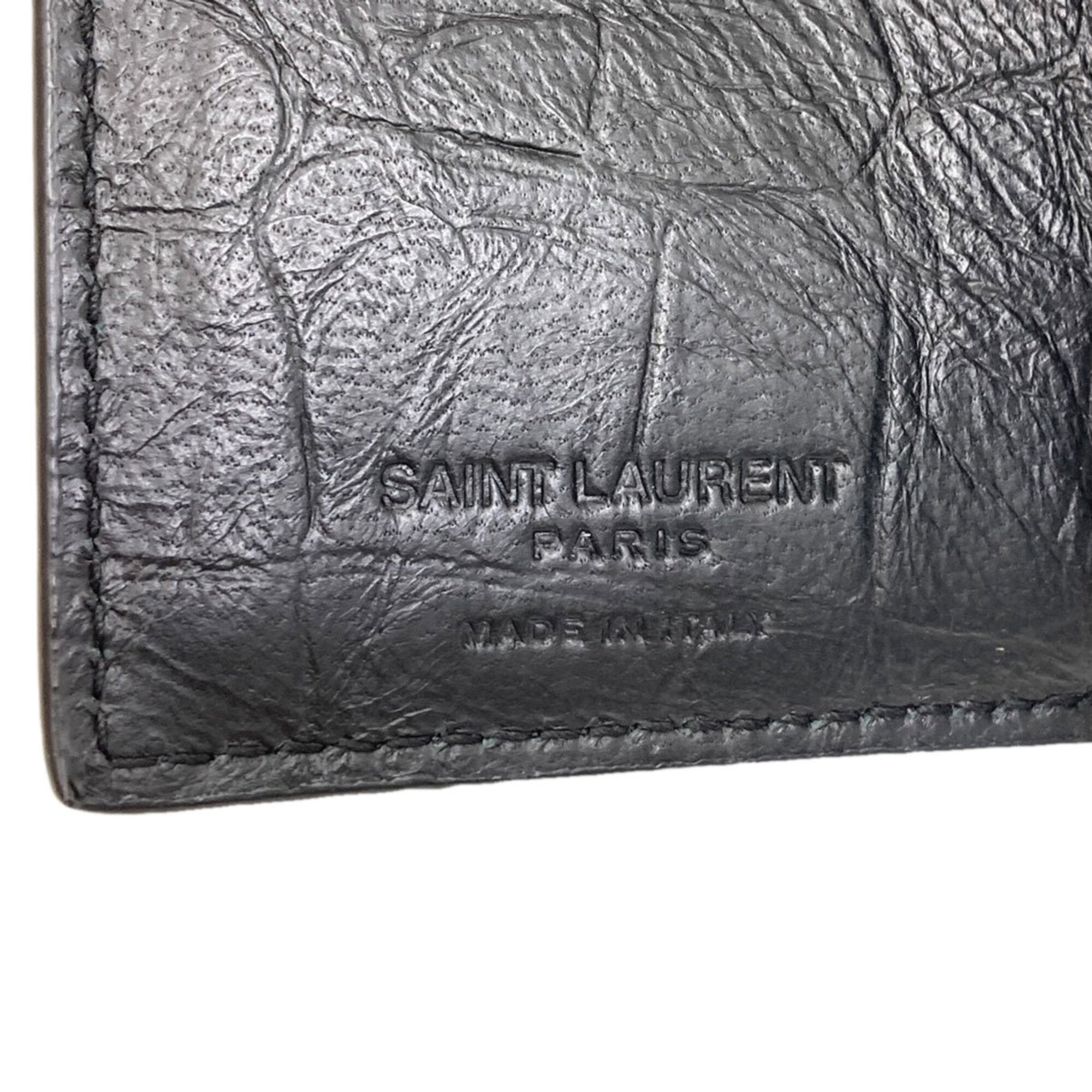 Saint Laurent Black Leather Wallet (Bi-Fold) (Pre-Owned)