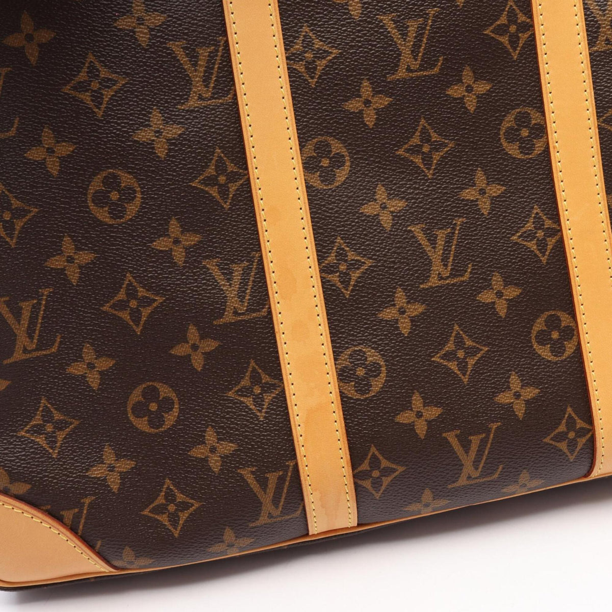 Louis Vuitton Brown Coated Canvas Leather Briefcase Handbag (Pre-Owned)