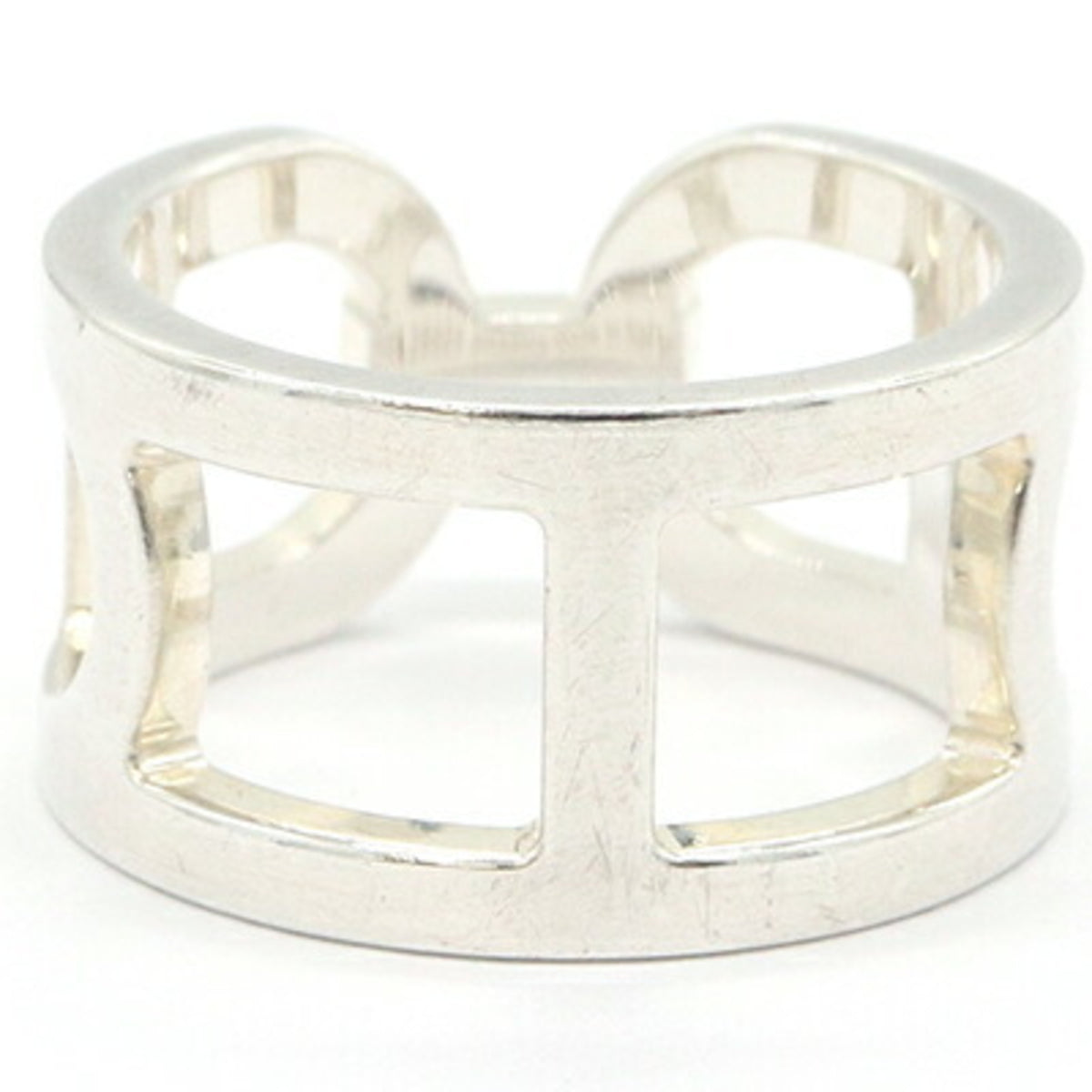 Hermes Chaine D'ancre Sterling Silver 925 Band Ring (Pre-Owned)