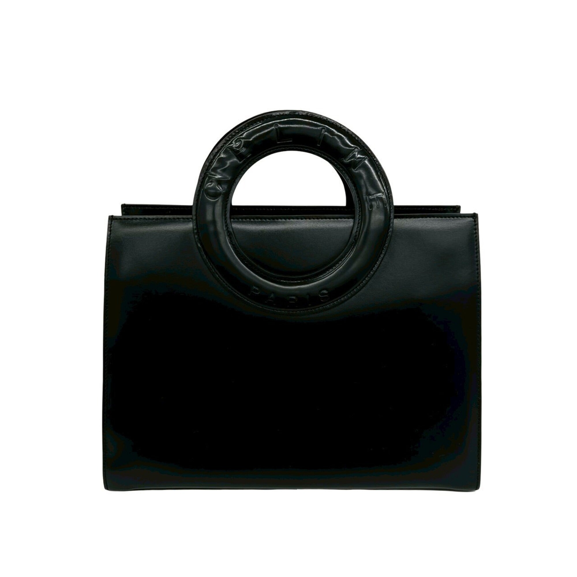 Celine Black Leather Handbag Shoulder Bag Tote Bag (Pre-Owned)