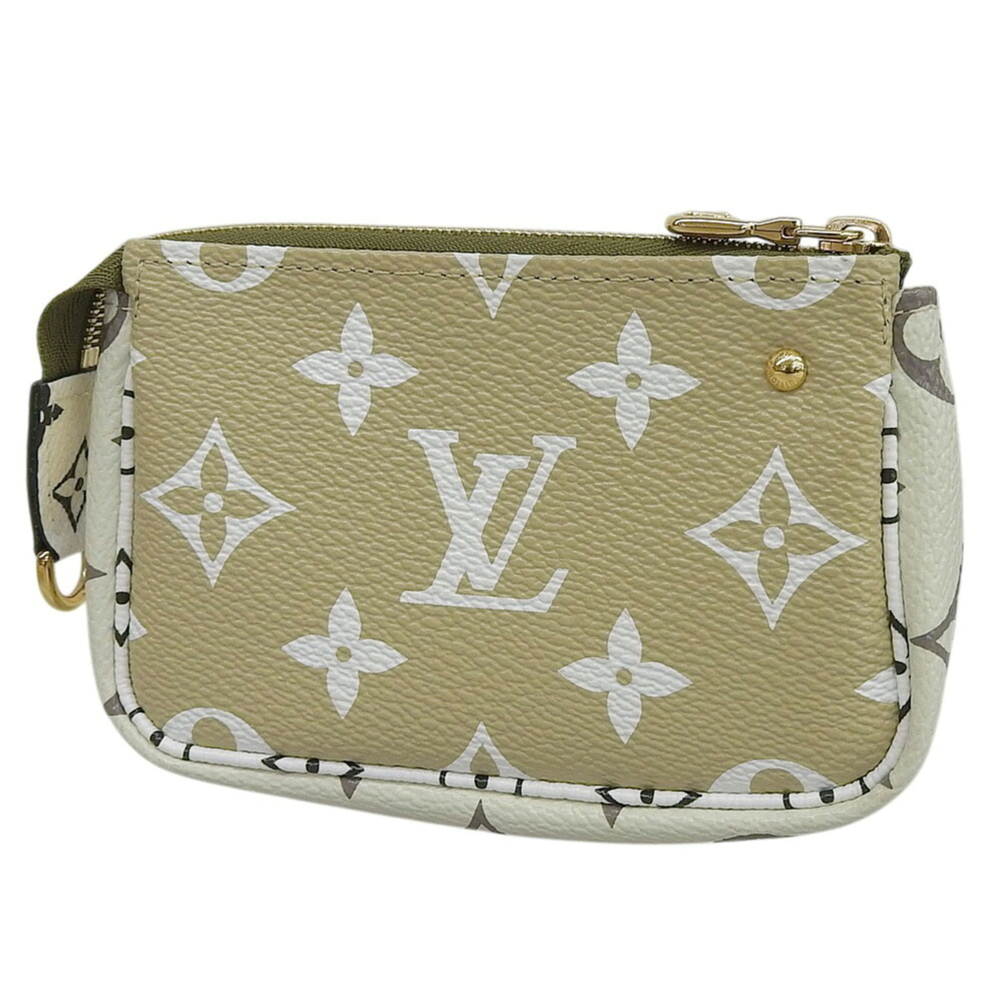 Louis Vuitton Beige Khaki Monogram Monogram Pouch (Pre-Owned)