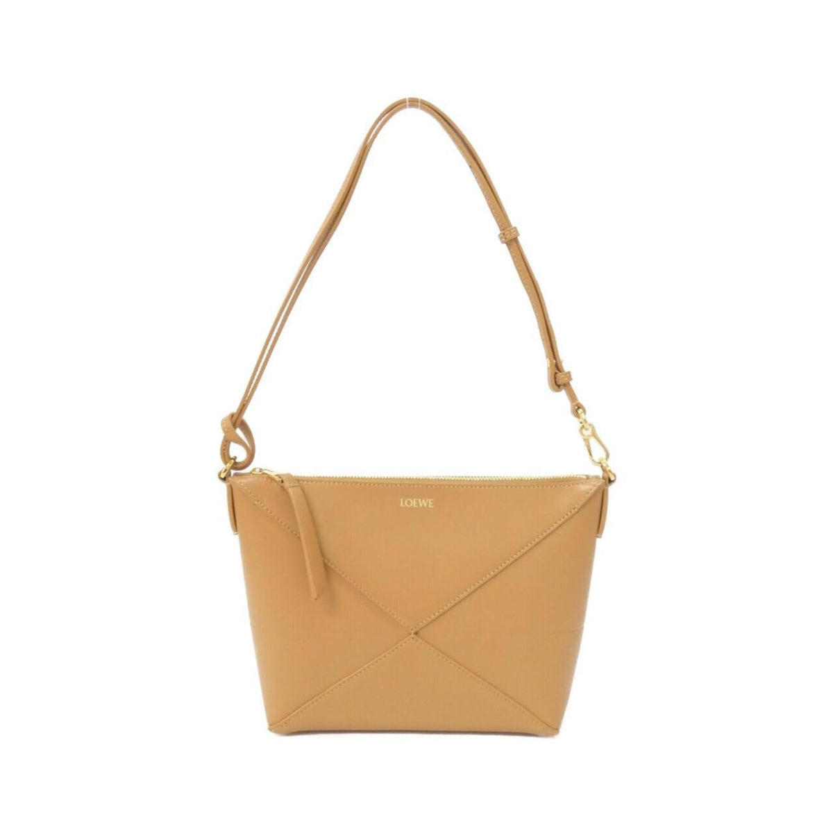 Loewe Beige Leather Handbag Pouch Shoulder Bag (Pre-Owned)