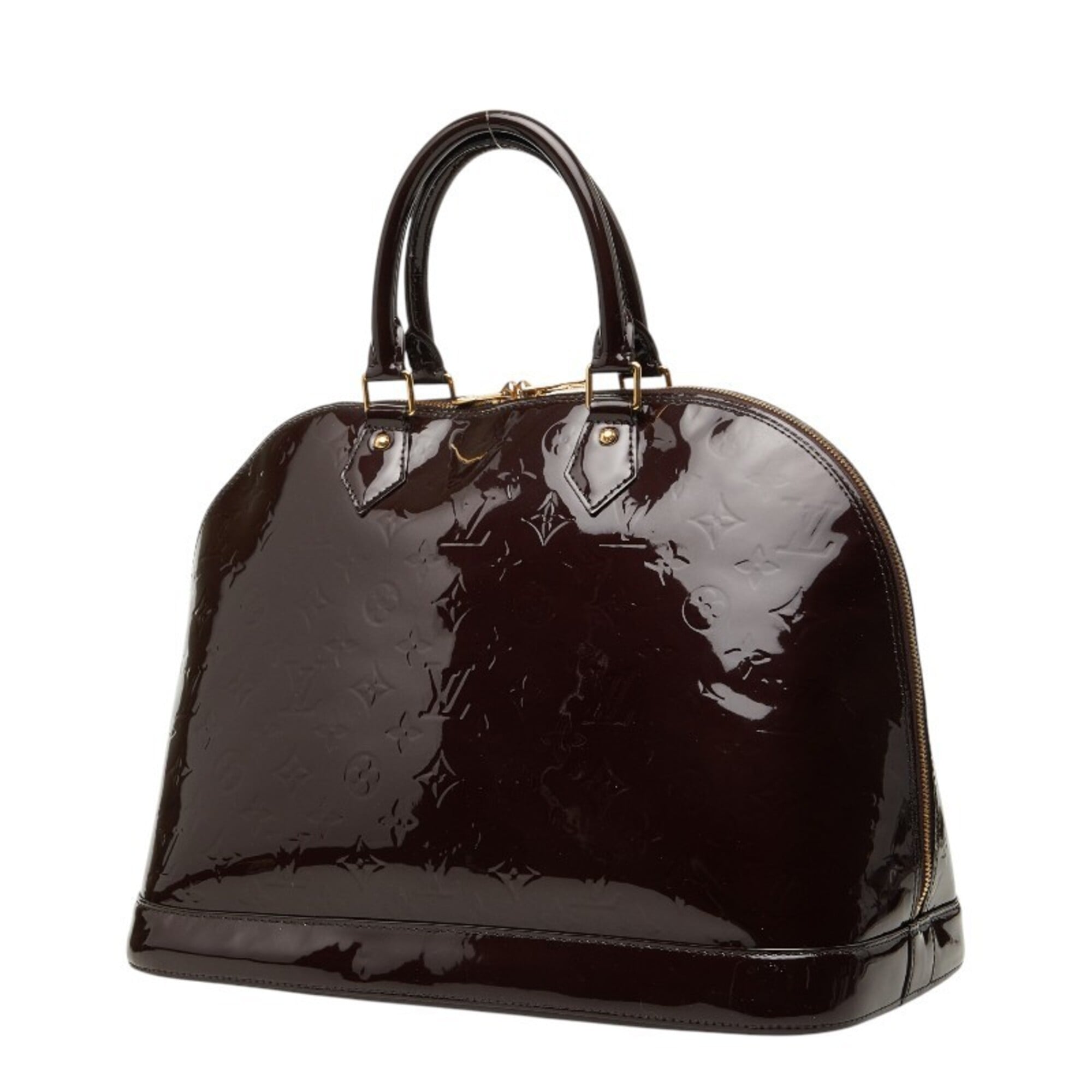 Louis Vuitton Amarante Purple Patent Leather Handbag (Pre-Owned)