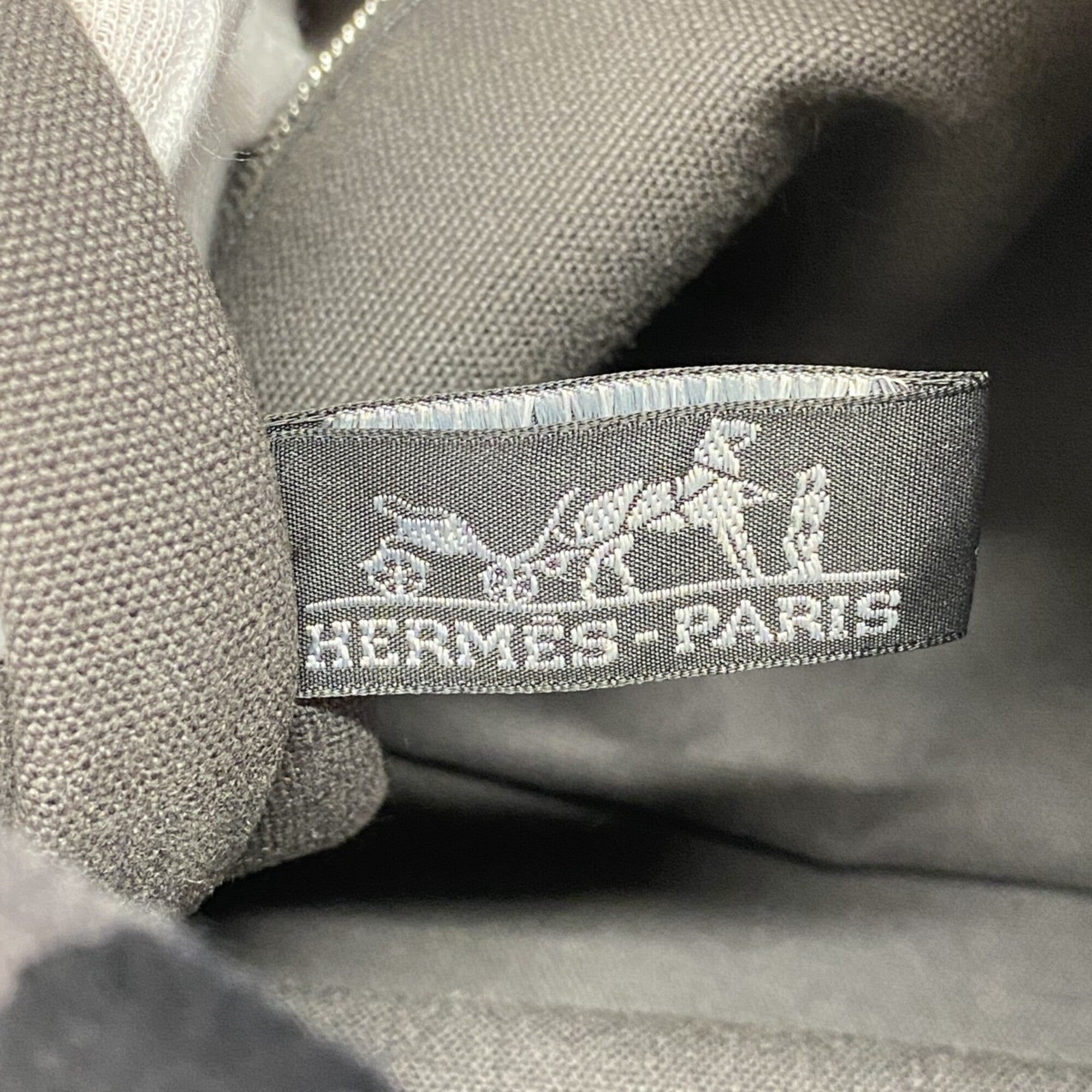 Hermes Gray Canvas Tote Bag (Pre-Owned)