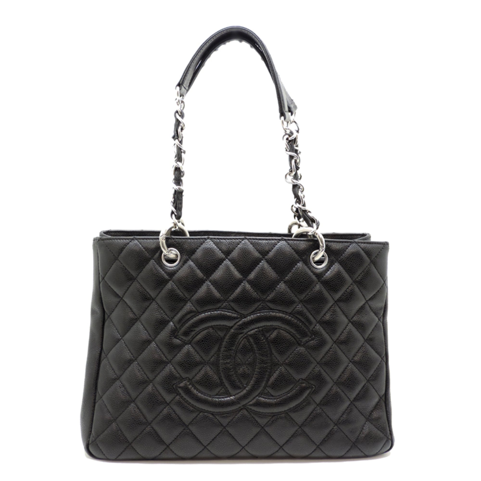 Chanel Black Grained Calfskin Tote Bag (Pre-Owned)