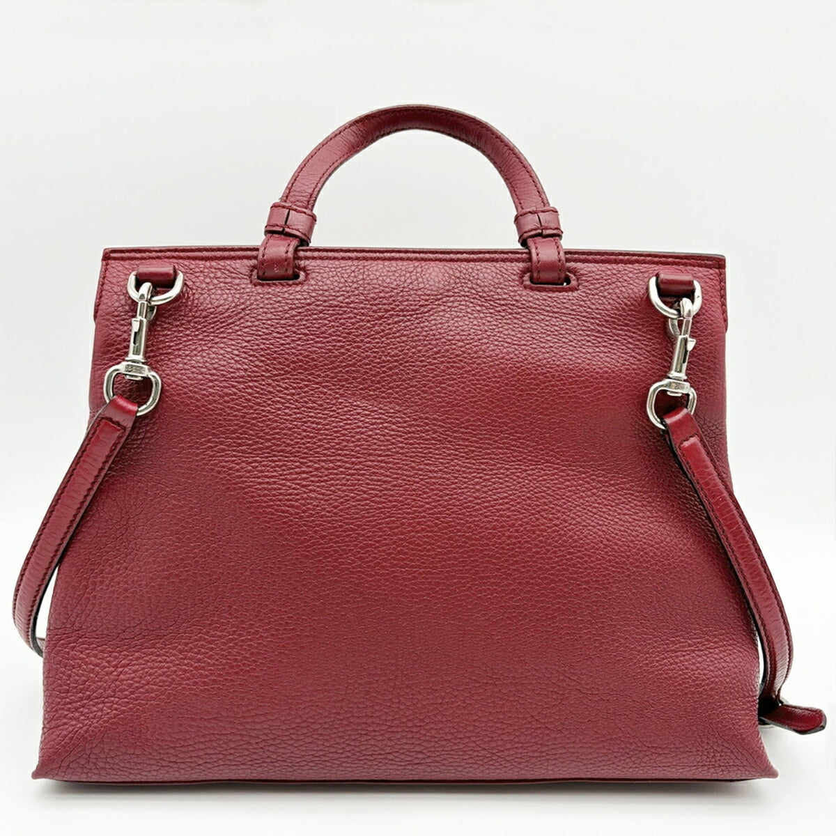 Gucci Bordeaux Leather Shoulder Bag (Pre-Owned)