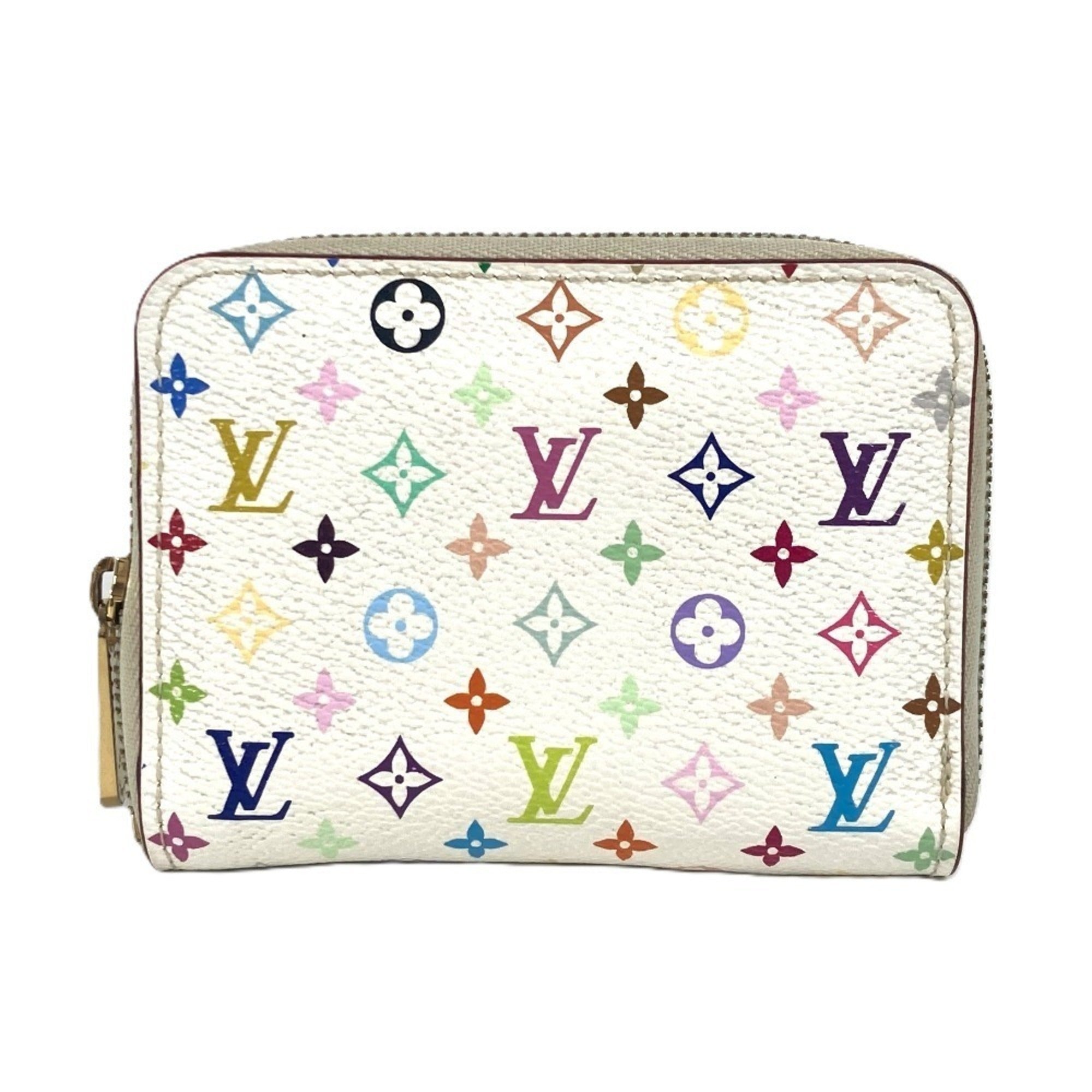 Louis Vuitton Monogram Multicolore Litchi White Monogram Multicolore Coin Purse/Coin Case (Pre-Owned)