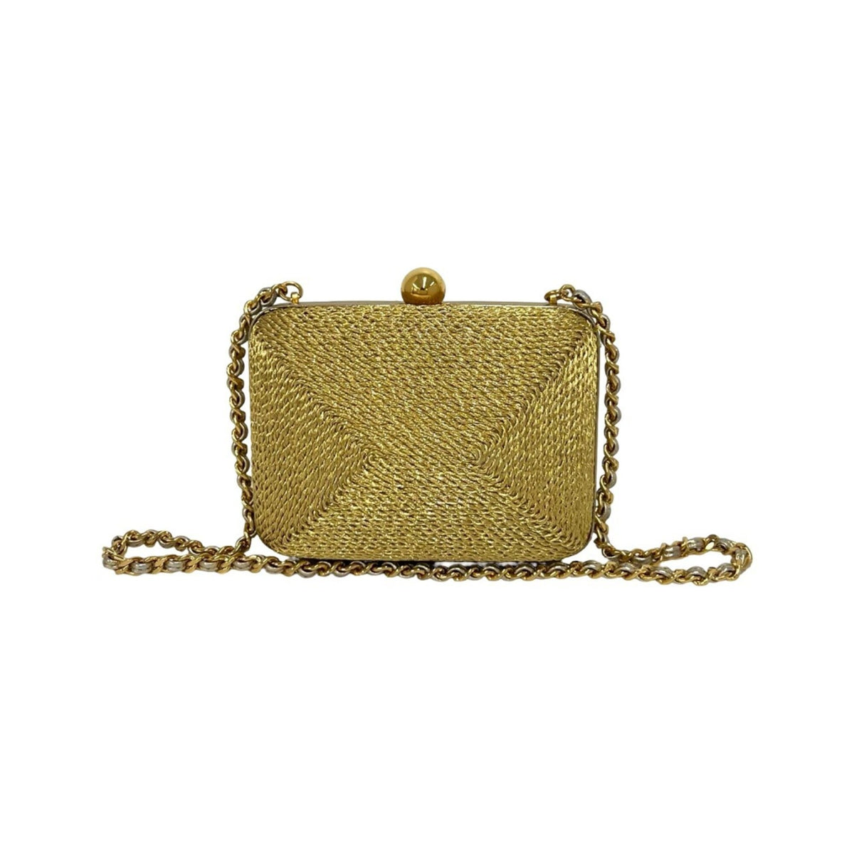 Chanel Gold Canvas Shoulder Bag (Pre-Owned)