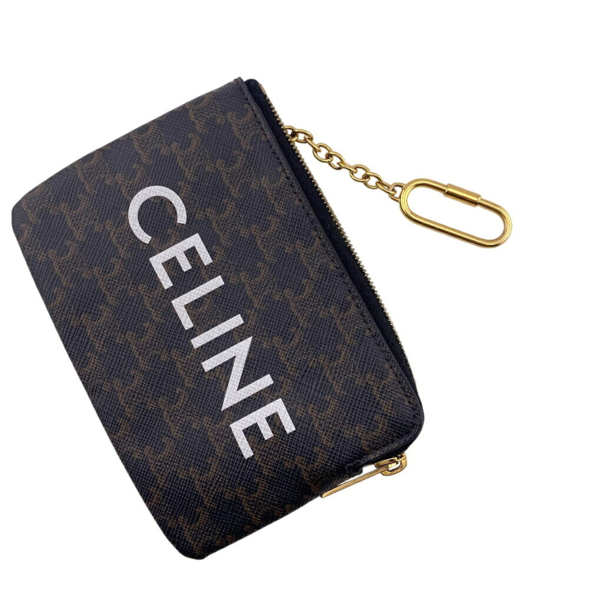 Celine Black Brown Pvc Coin Purse/Coin Case (Pre-Owned)