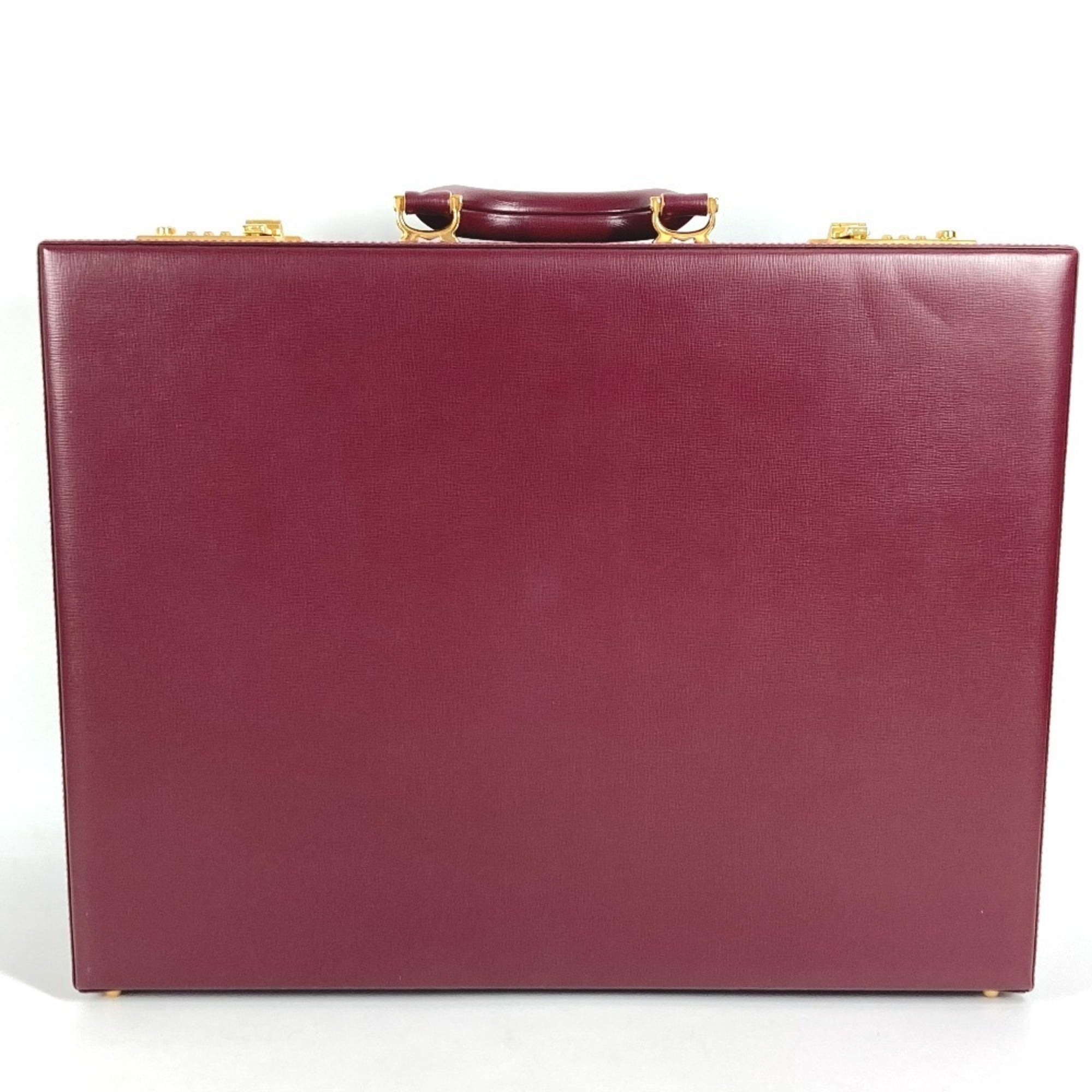Cartier Wine Red Leather Handbag (Pre-Owned)