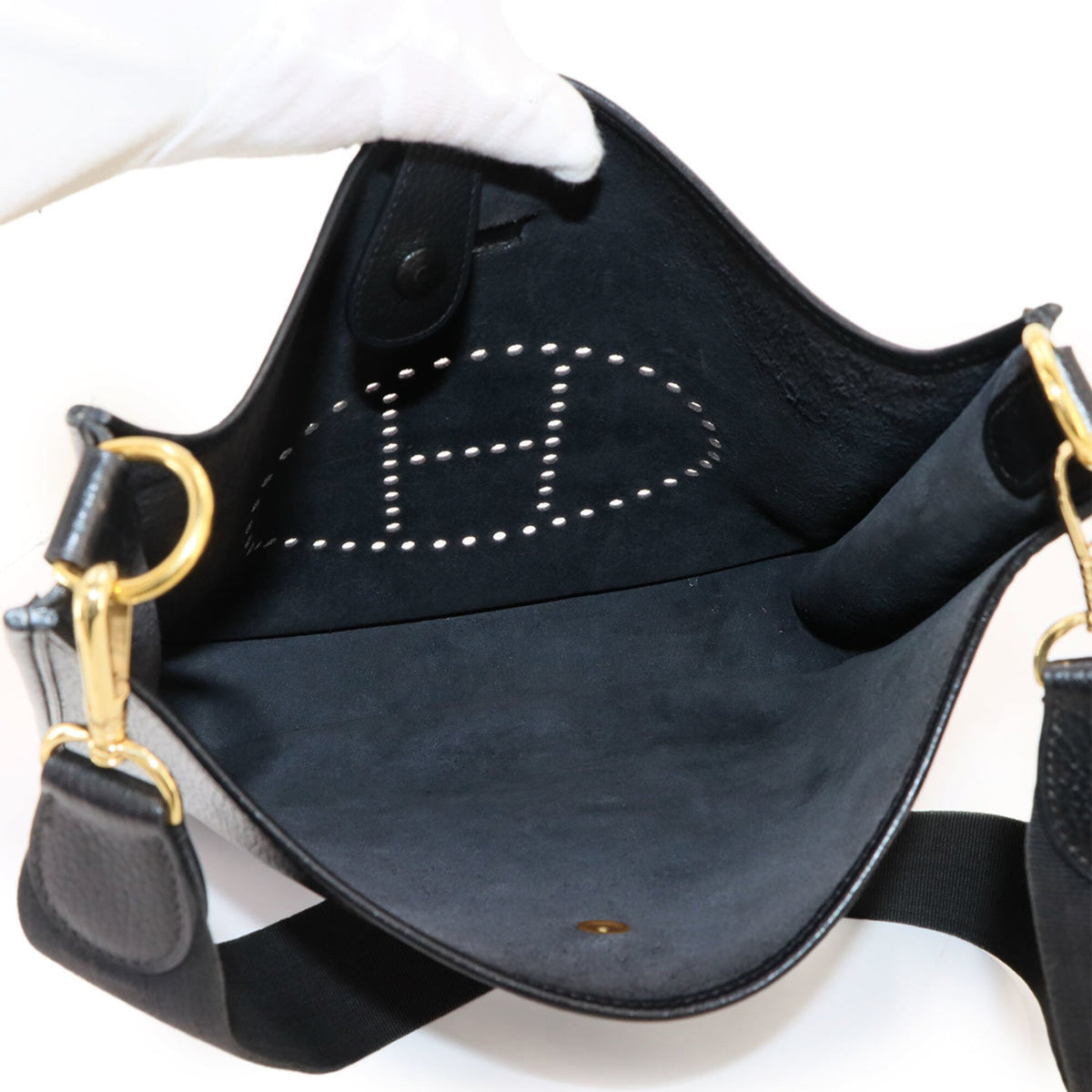 Hermes Black Ardennes Leather Handbag Shoulder Bag (Pre-Owned)