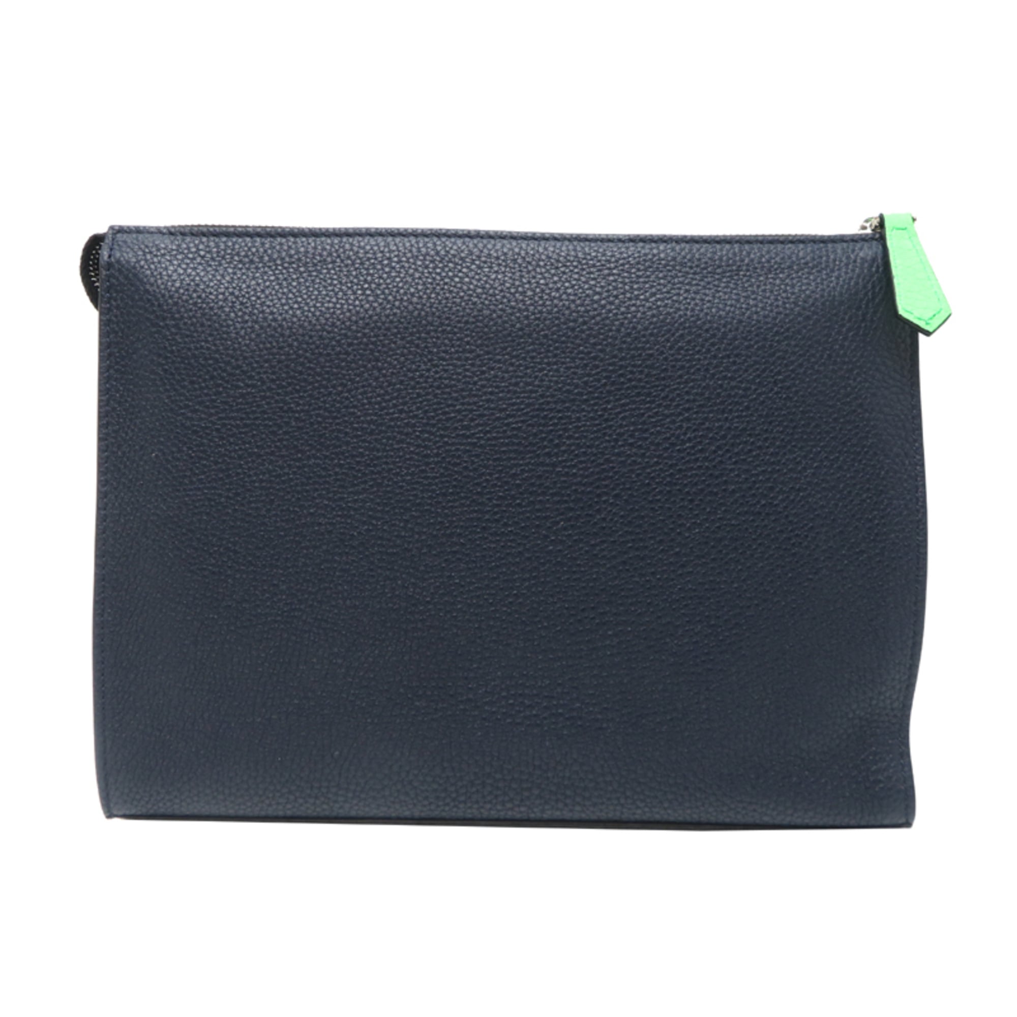 Fendi Navy Leather Clutch Bag (Pre-Owned)
