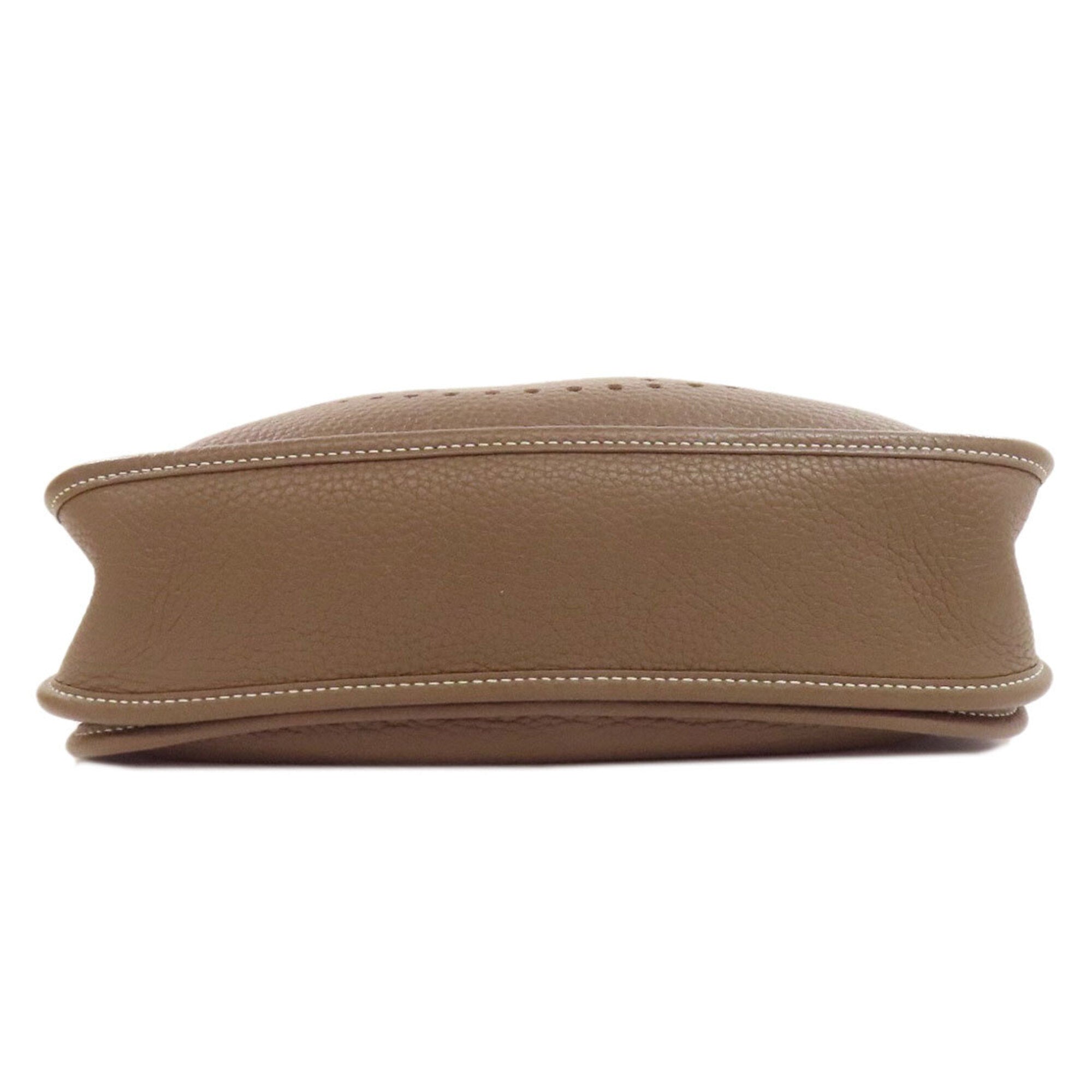 Hermes Brown Etoupe Gray Taurillon Clemence Leather Shoulder Bag (Pre-Owned)