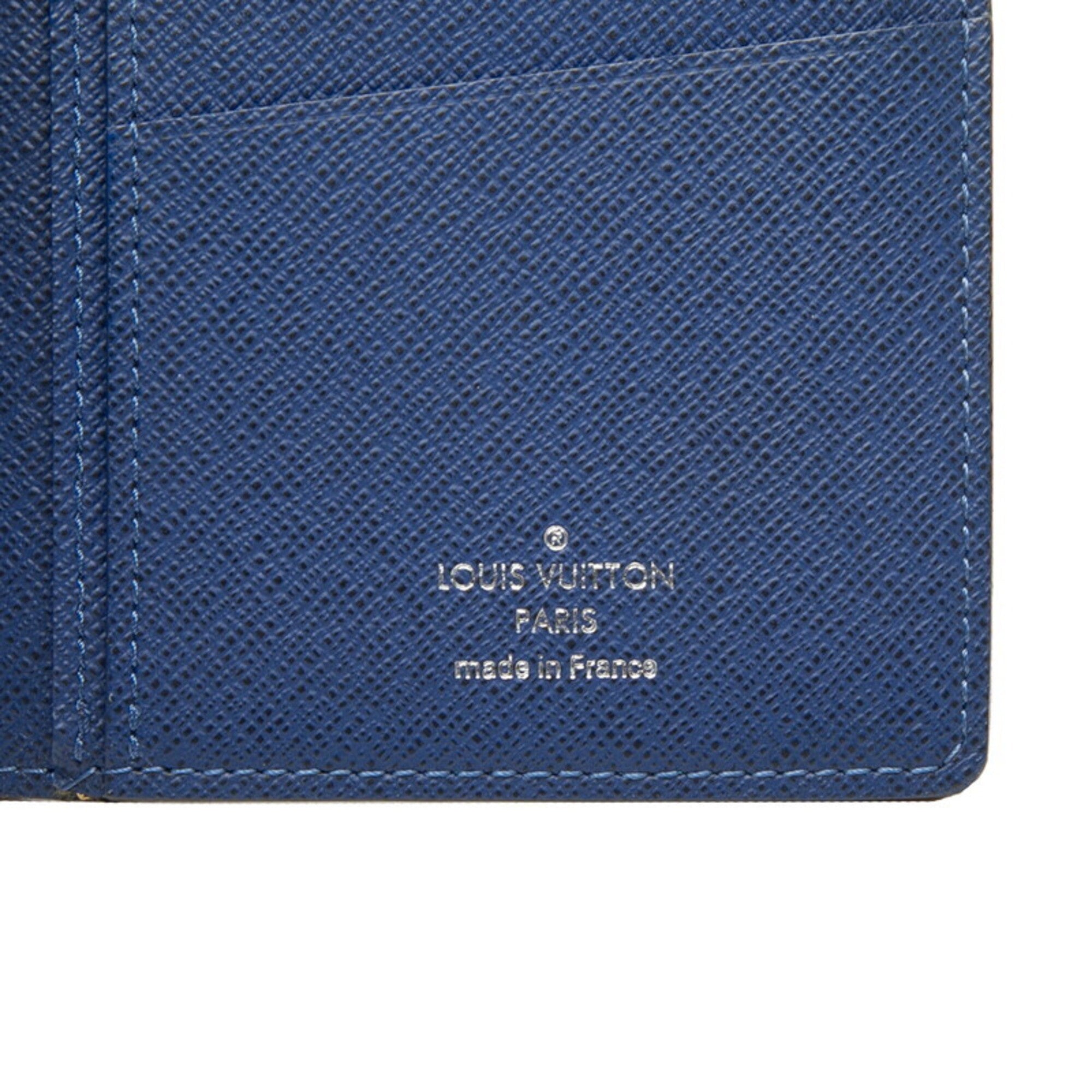 Louis Vuitton Monogram Blue Cobalt Pvc Taigarama Long Wallet (Bi-Fold) (Pre-Owned)