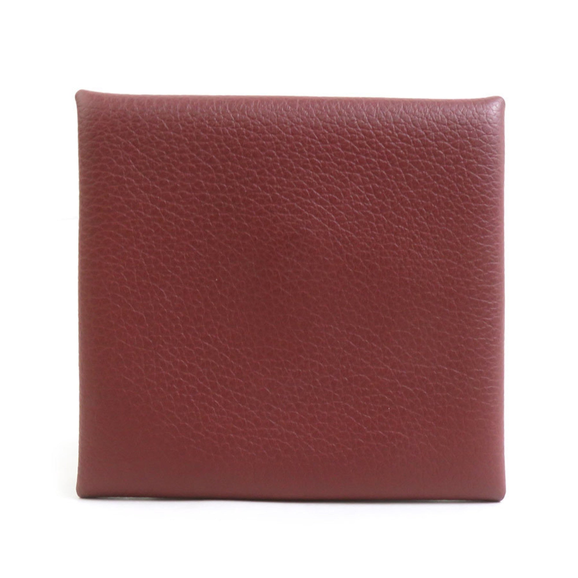Hermes Rouge H Evercalf Leather Coin Purse/Coin Case (Pre-Owned)
