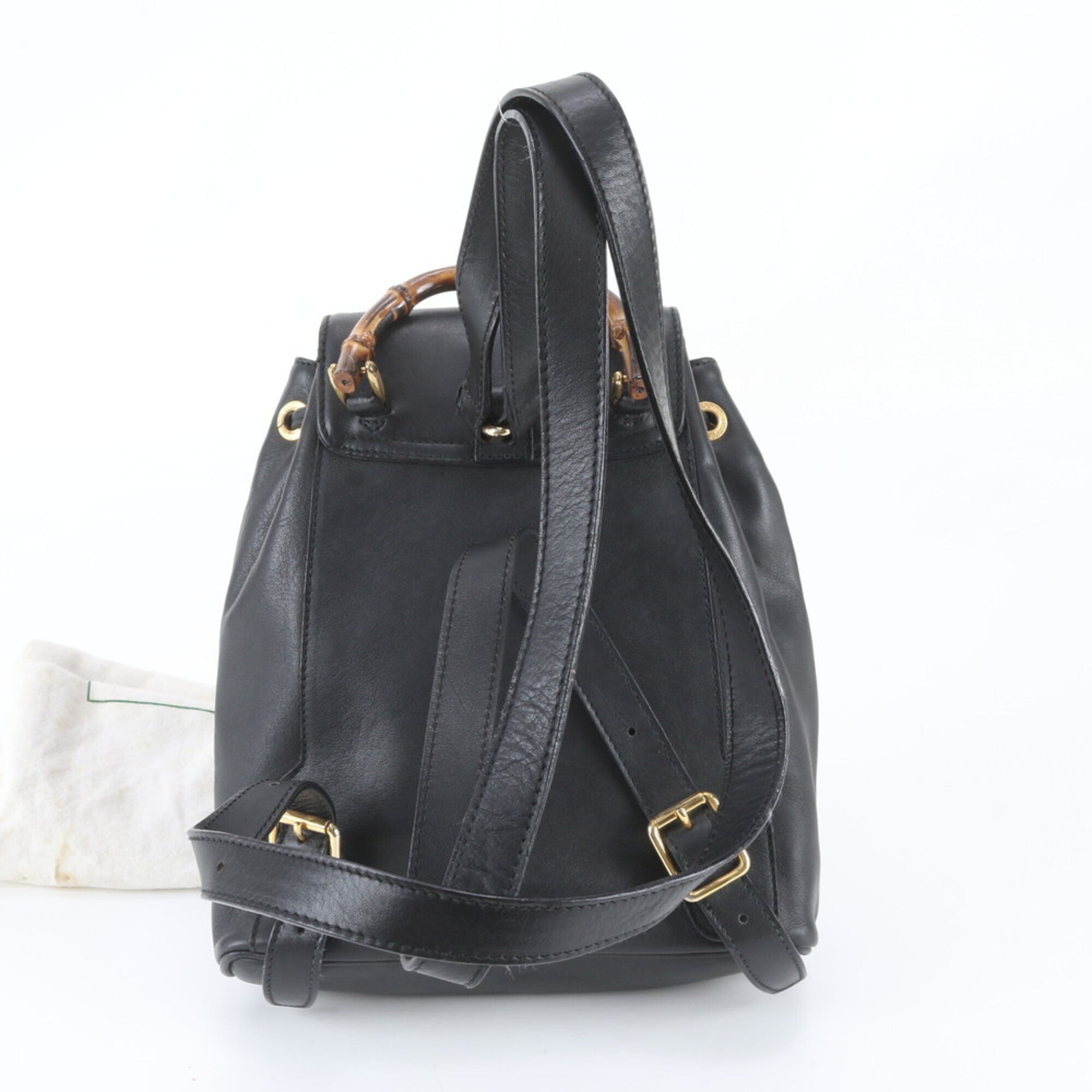Gucci Black Leather Backpack Shoulder Bag (Pre-Owned)