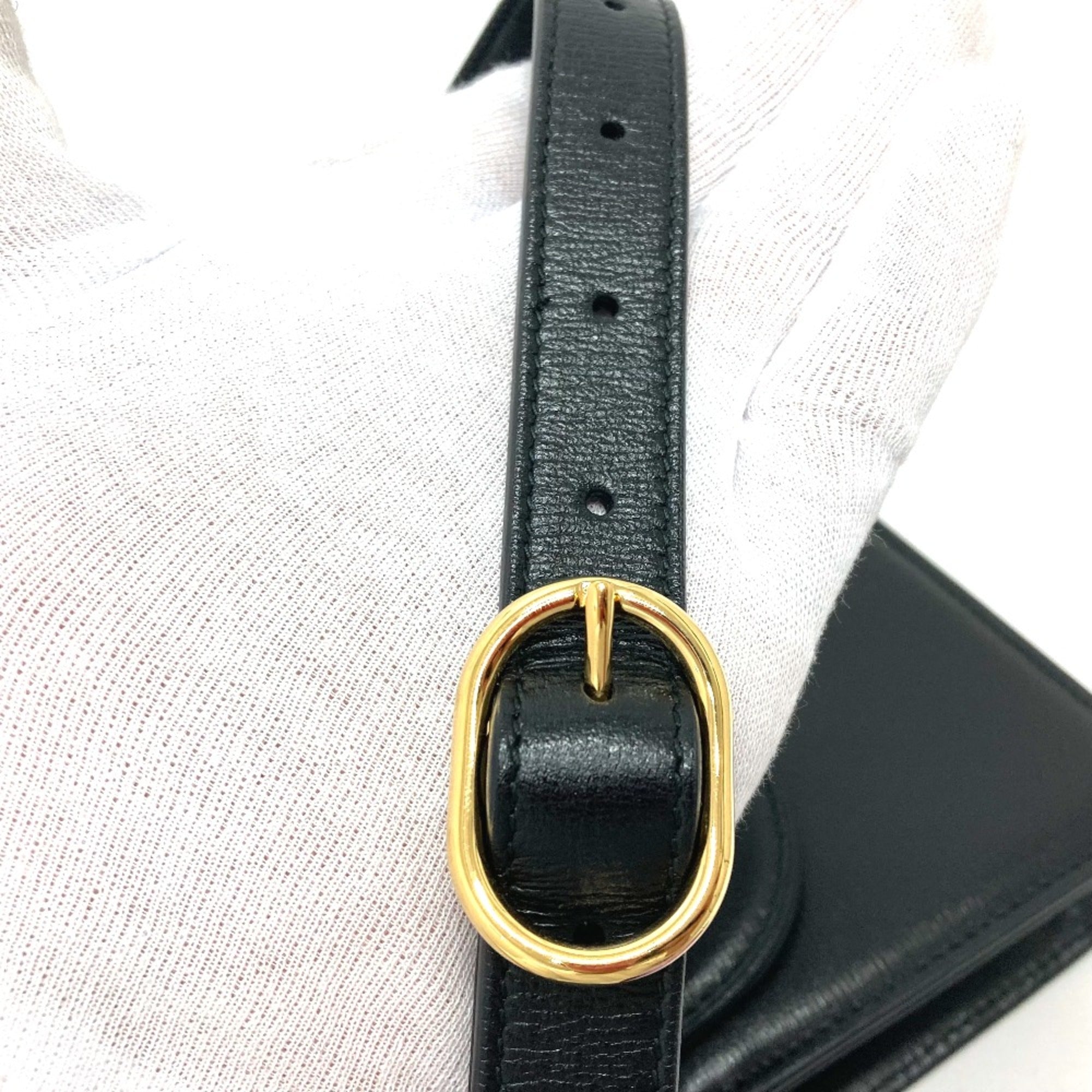 Gucci Black Leather Shoulder Bag (Pre-Owned)