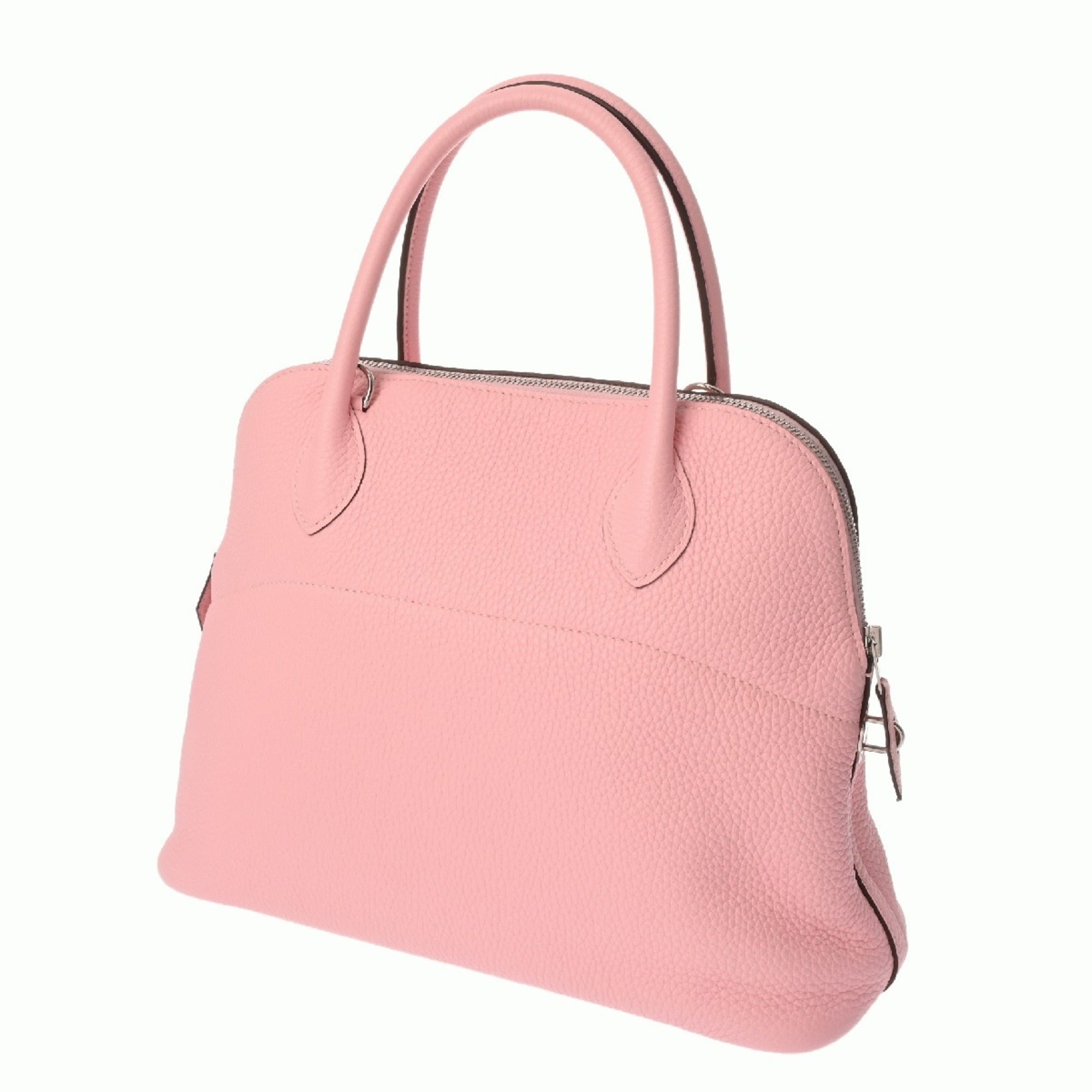 Hermes Bolide Rose Sakura Taurillon Clemence Leather Handbag (Pre-Owned)