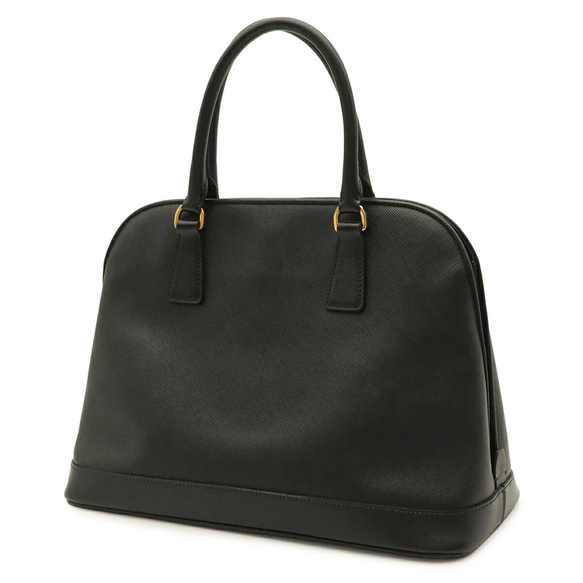 Prada Saffiano Black Nero Leather Handbag Shoulder Bag Tote Bag (Pre-Owned)