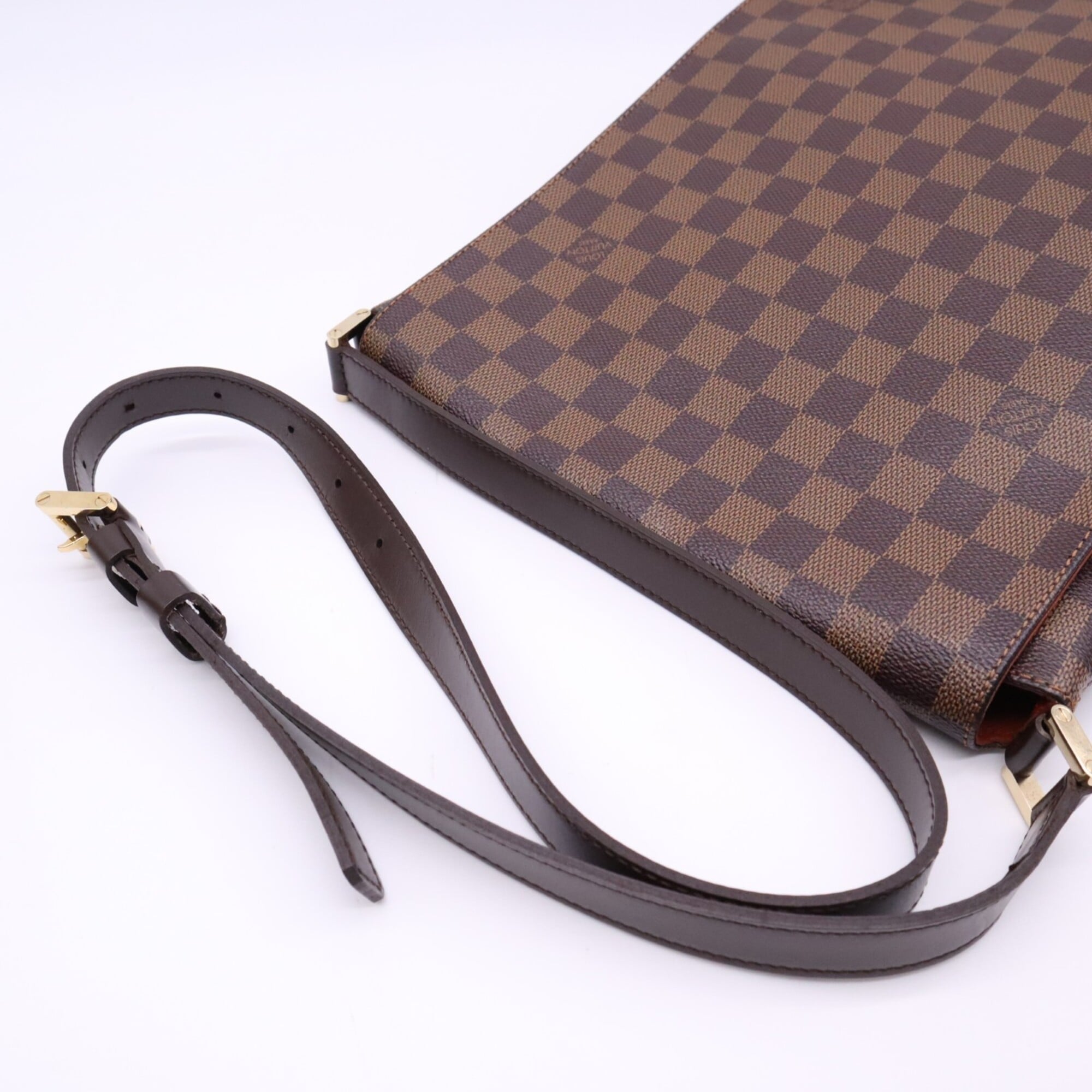 Louis Vuitton Damier Beige Brown Coated Canvas Leather Handbag (Pre-Owned)