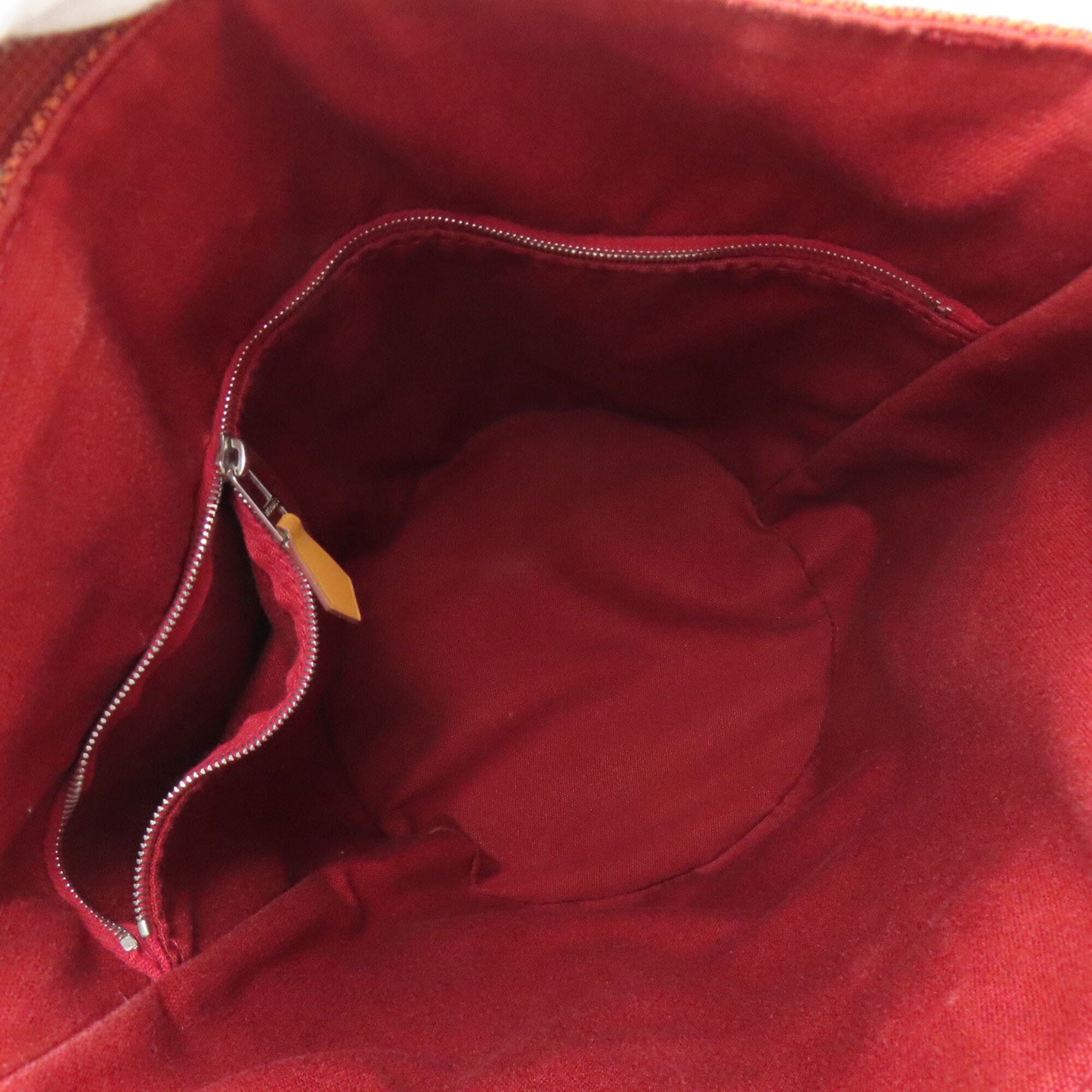 Hermes Saxon Brown Toile H Handbag (Pre-Owned)