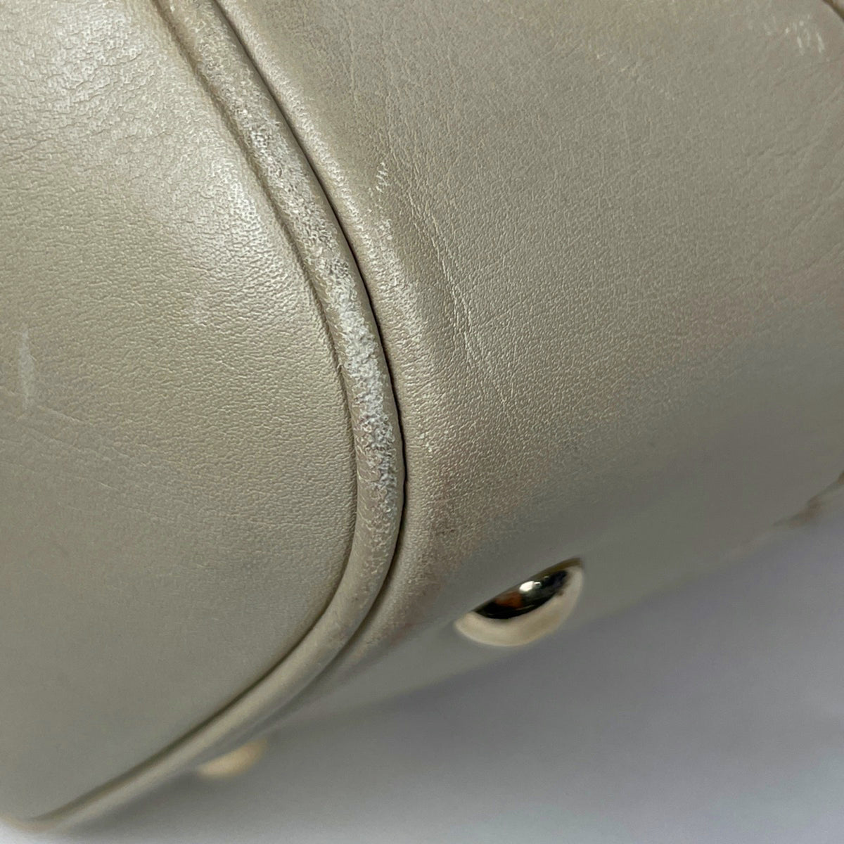 Gucci Beige Gg Canvas Leather Tote Bag (Pre-Owned)