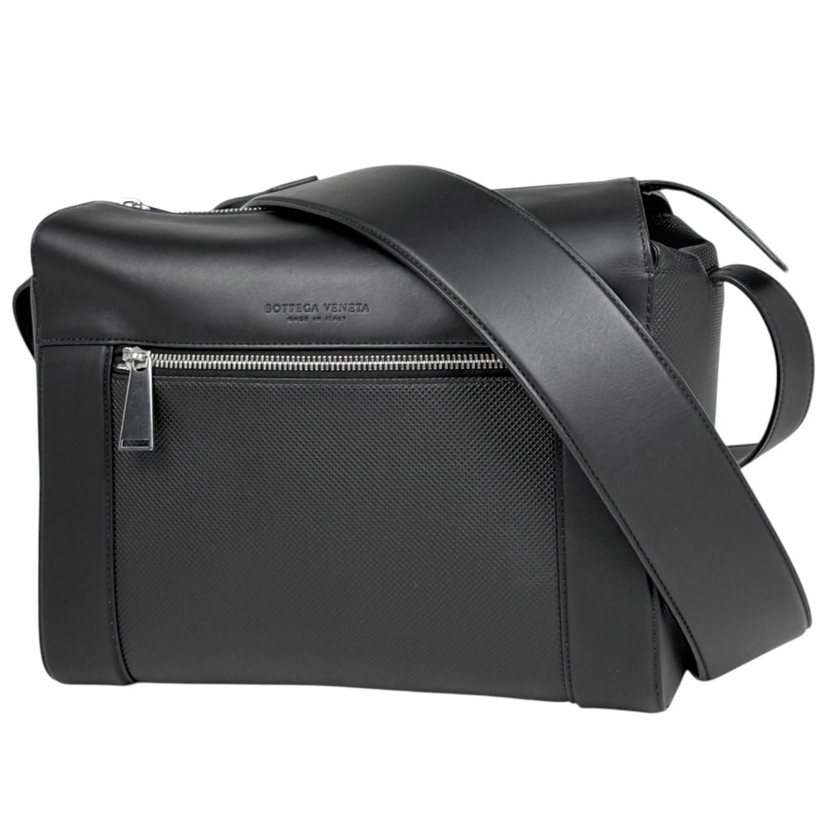 Bottega Veneta Black Leather Shoulder Bag (Pre-Owned)
