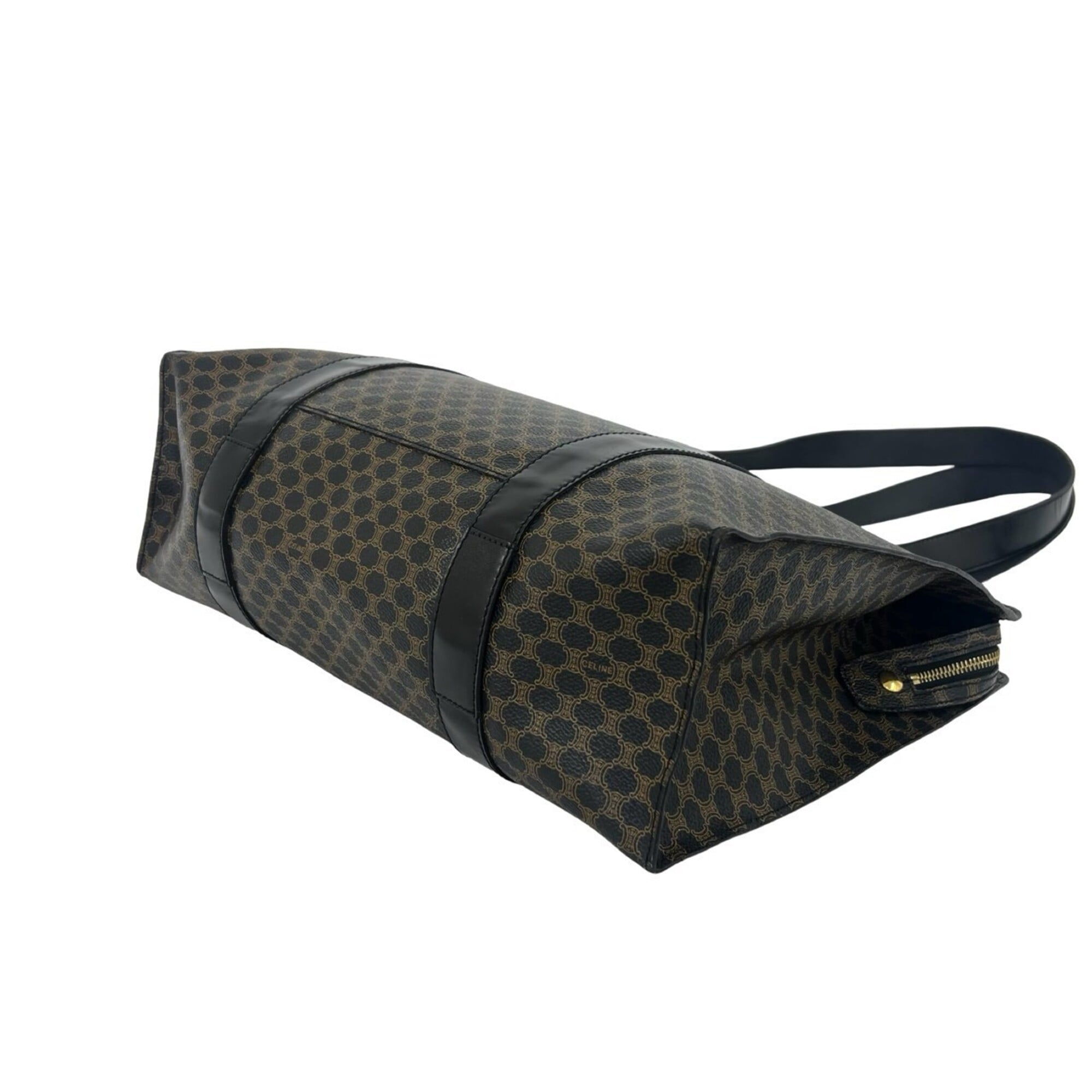 Celine Black Brown Leather Pvc Shoulder Bag Tote Bag (Pre-Owned)