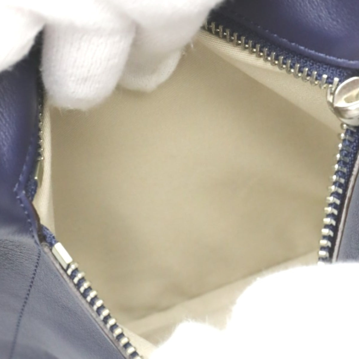 Coach Navy Leather Shoulder Bag (Pre-Owned)