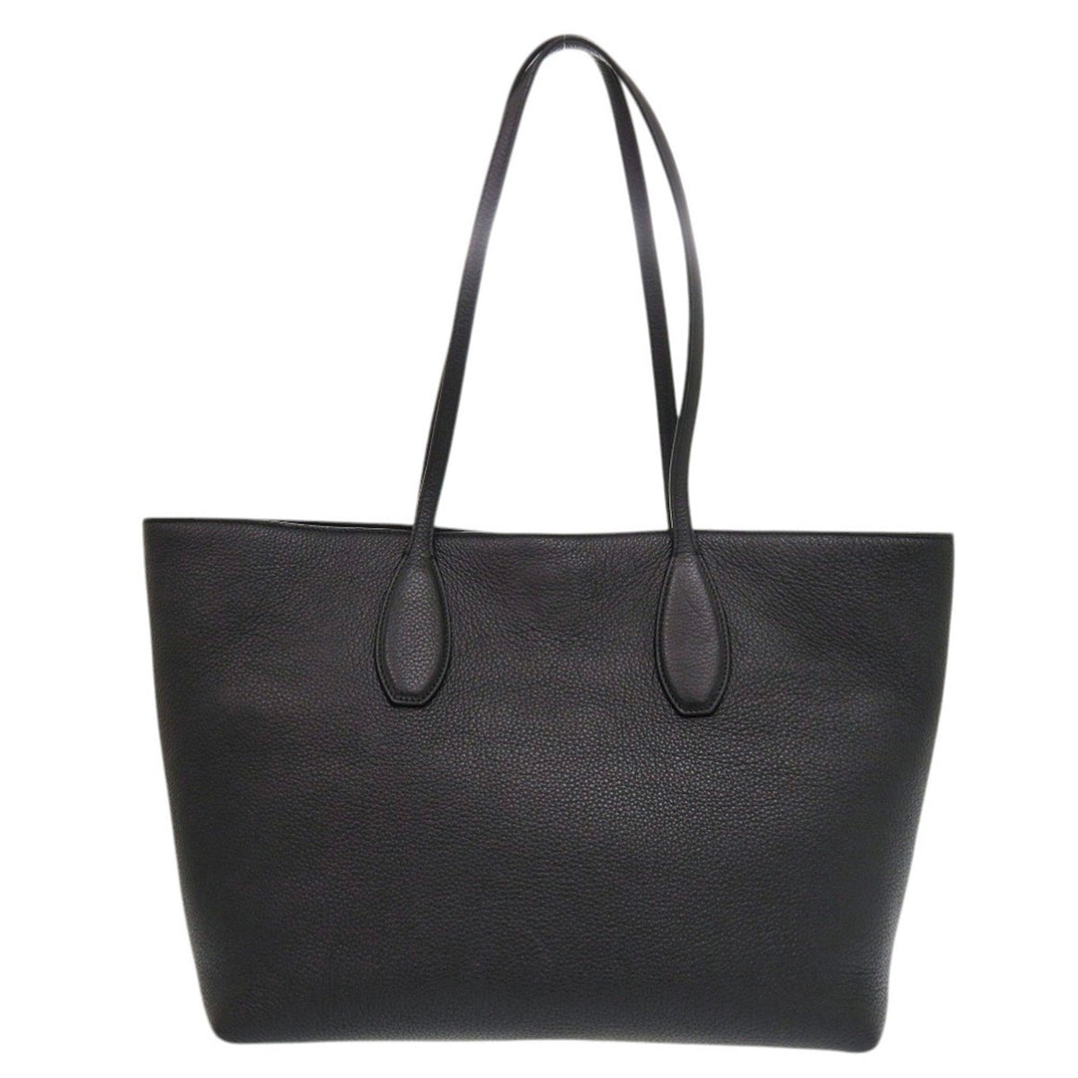 Salvatore Ferragamo Gancini Black Leather Tote Bag (Pre-Owned)