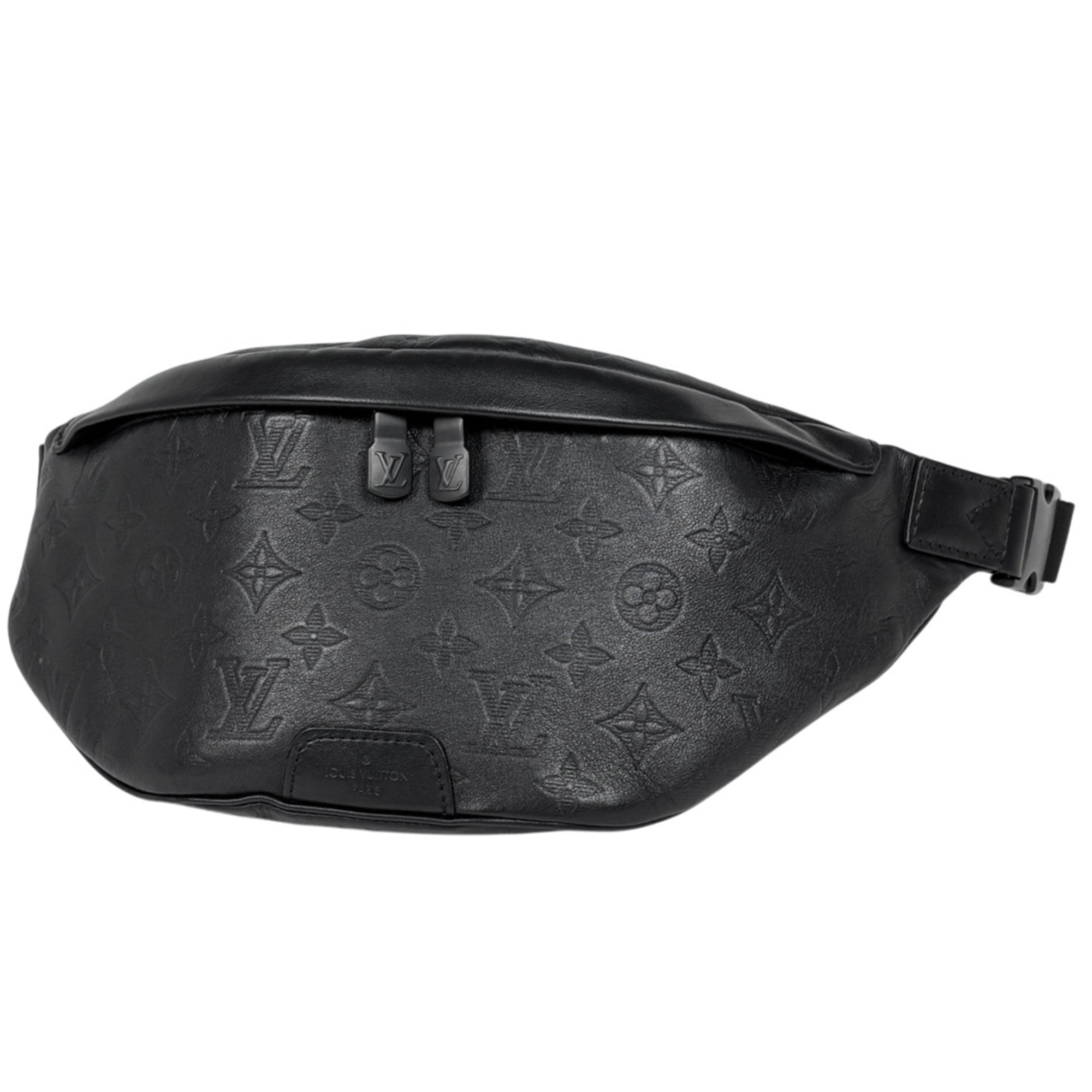 Louis Vuitton Monogram Shadow Black Noir Leather Fanny Pack Sling Bag (Pre-Owned)